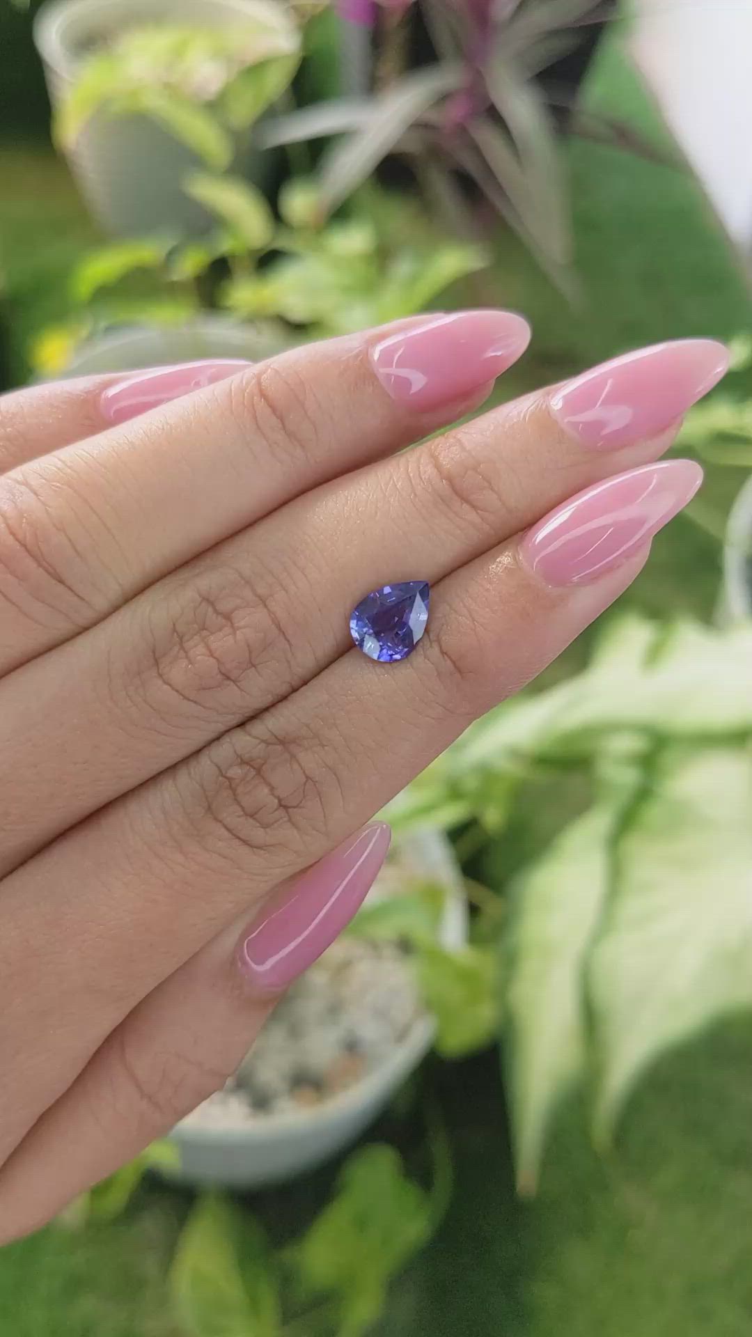 1.62 Ct. Color Change Sapphire from Ceylon (Sri Lanka) Size Video