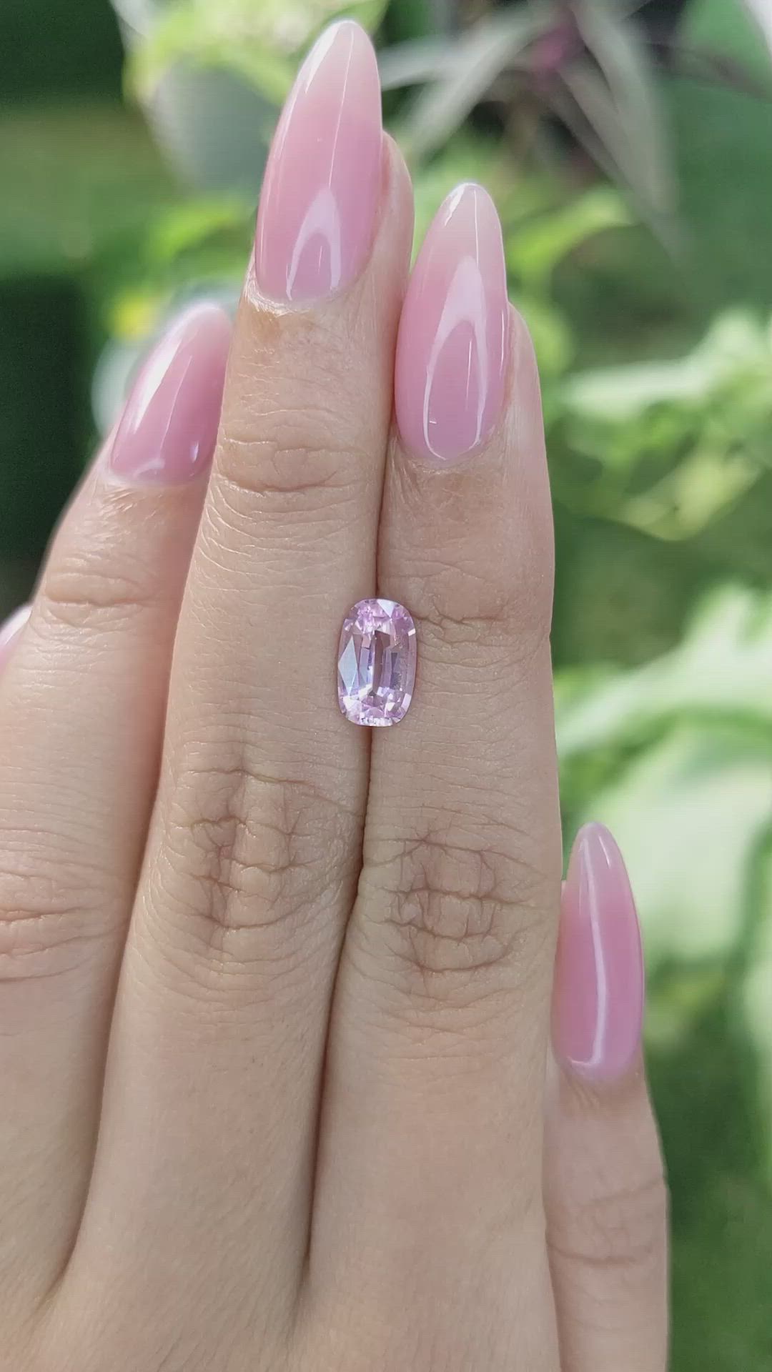 1.66 Ct. Purplish Pink Sapphire from Ceylon (Sri Lanka) Size Video