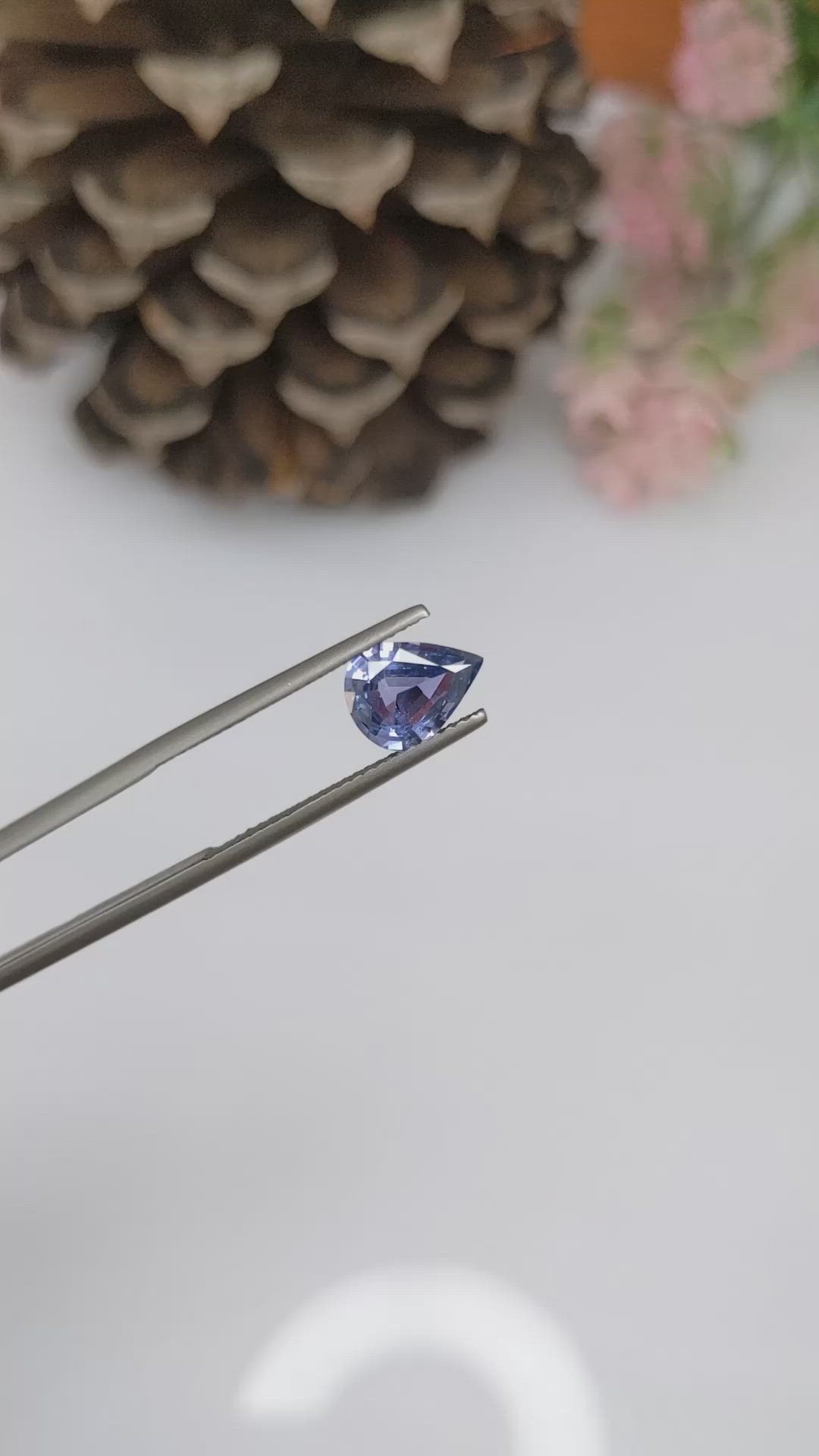 1.53 Ct. Violet Sapphire from Ceylon (Sri Lanka) Size Video