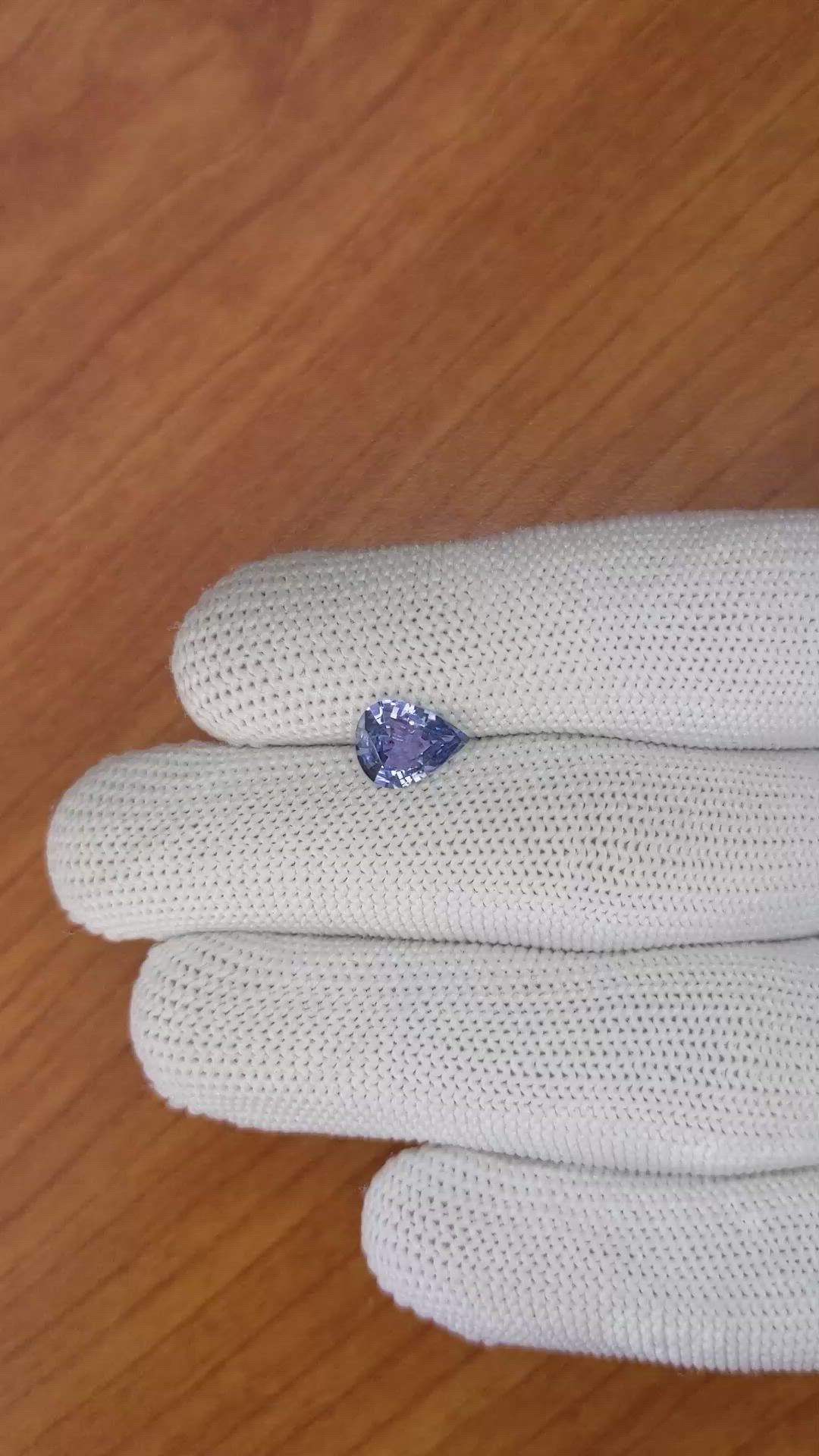 1.53 Ct. Violet Sapphire from Ceylon (Sri Lanka) Size Video