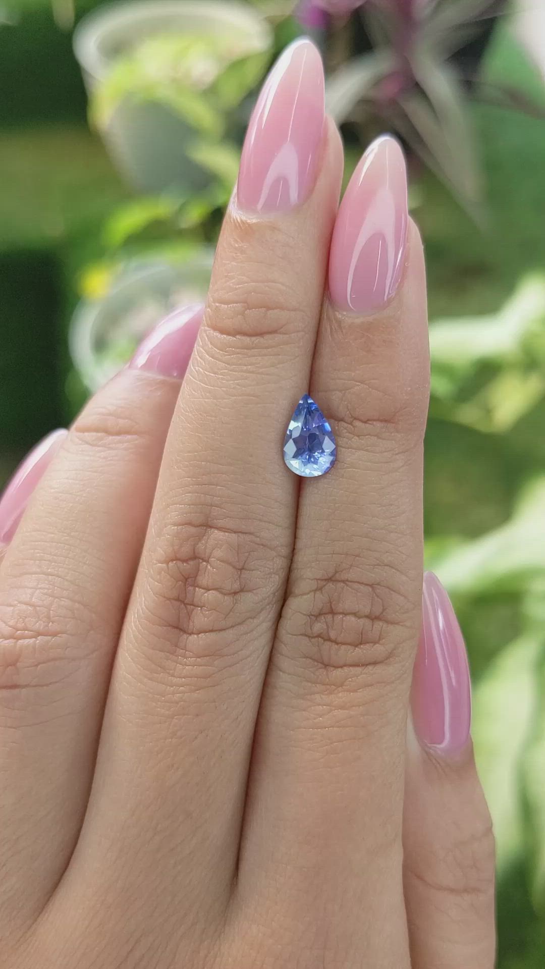 1.27 Ct. Violet Sapphire from Ceylon (Sri Lanka) Size Video