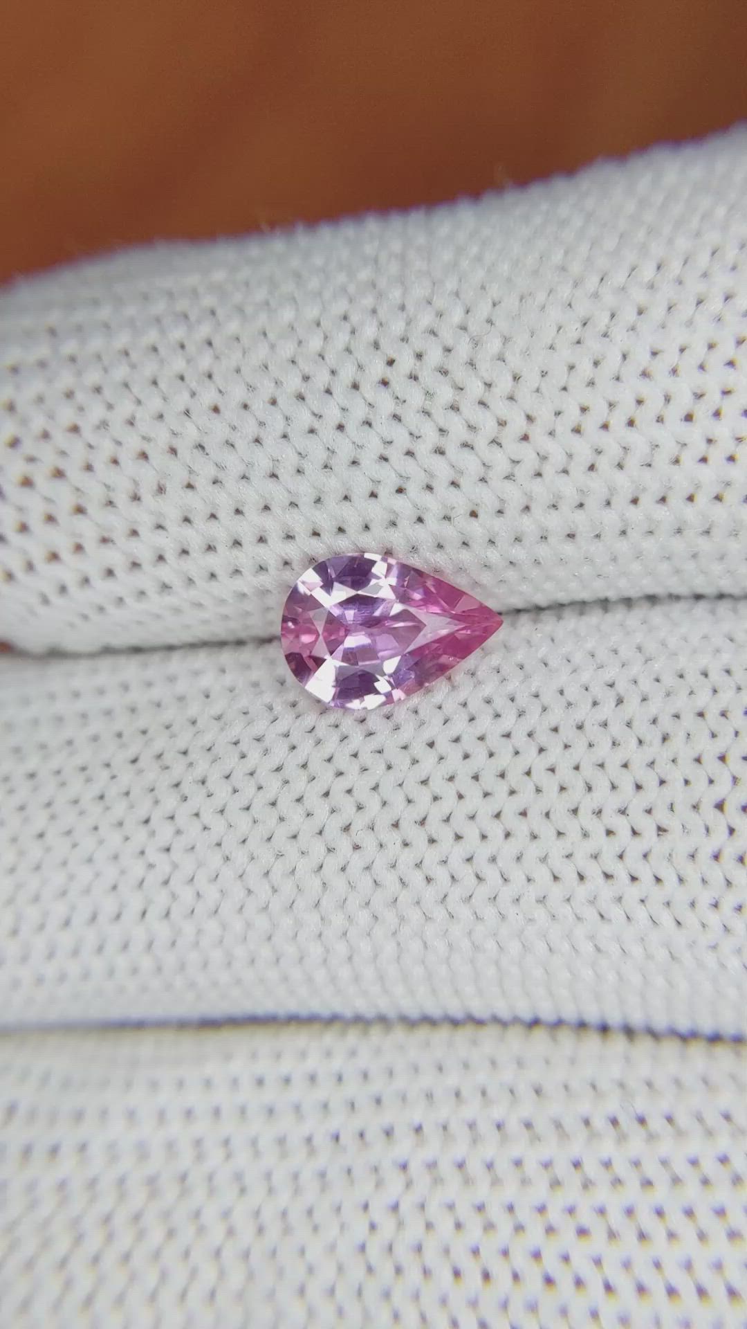 1.25 Ct. Purplish Pink Sapphire from Ceylon (Sri Lanka) Size Video