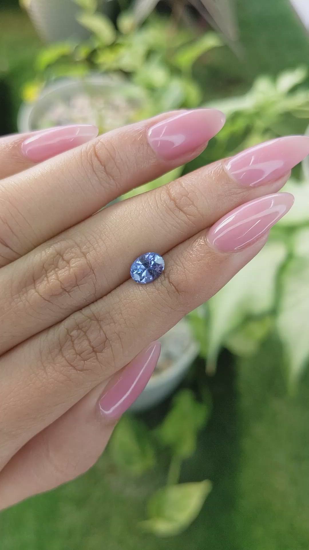 1.39 Ct. Blue Sapphire from Ceylon (Sri Lanka) Size Video