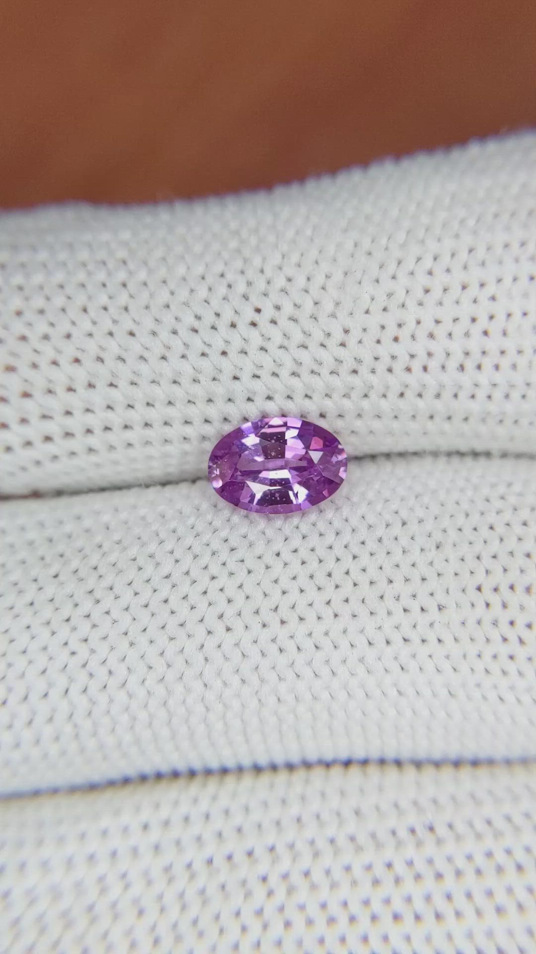 1.22 Ct. Pinkish Purple Sapphire from Ceylon (Sri Lanka) Size Video