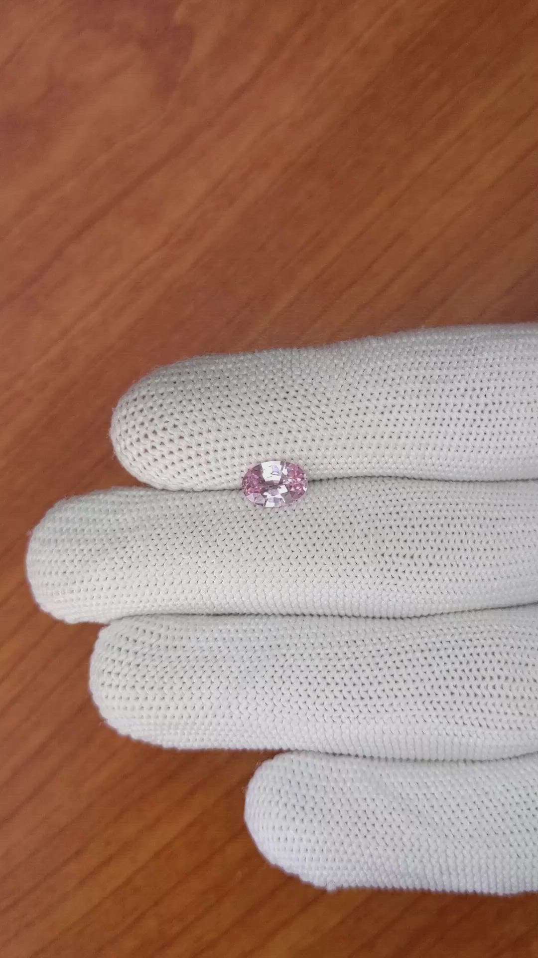 1.15 Ct. Pink Sapphire from Ceylon (Sri Lanka) Size Video