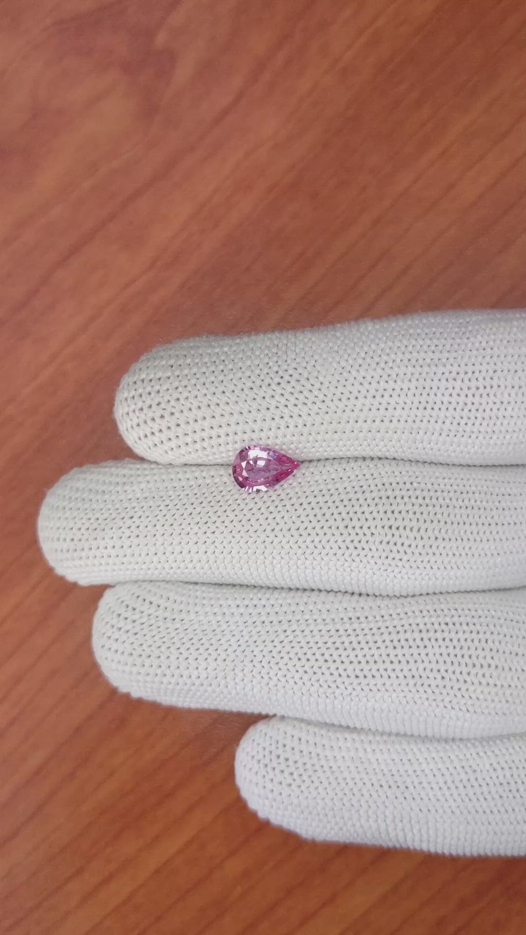 1.06 Ct. Purplish Pink Sapphire from Ceylon (Sri Lanka) Size Video