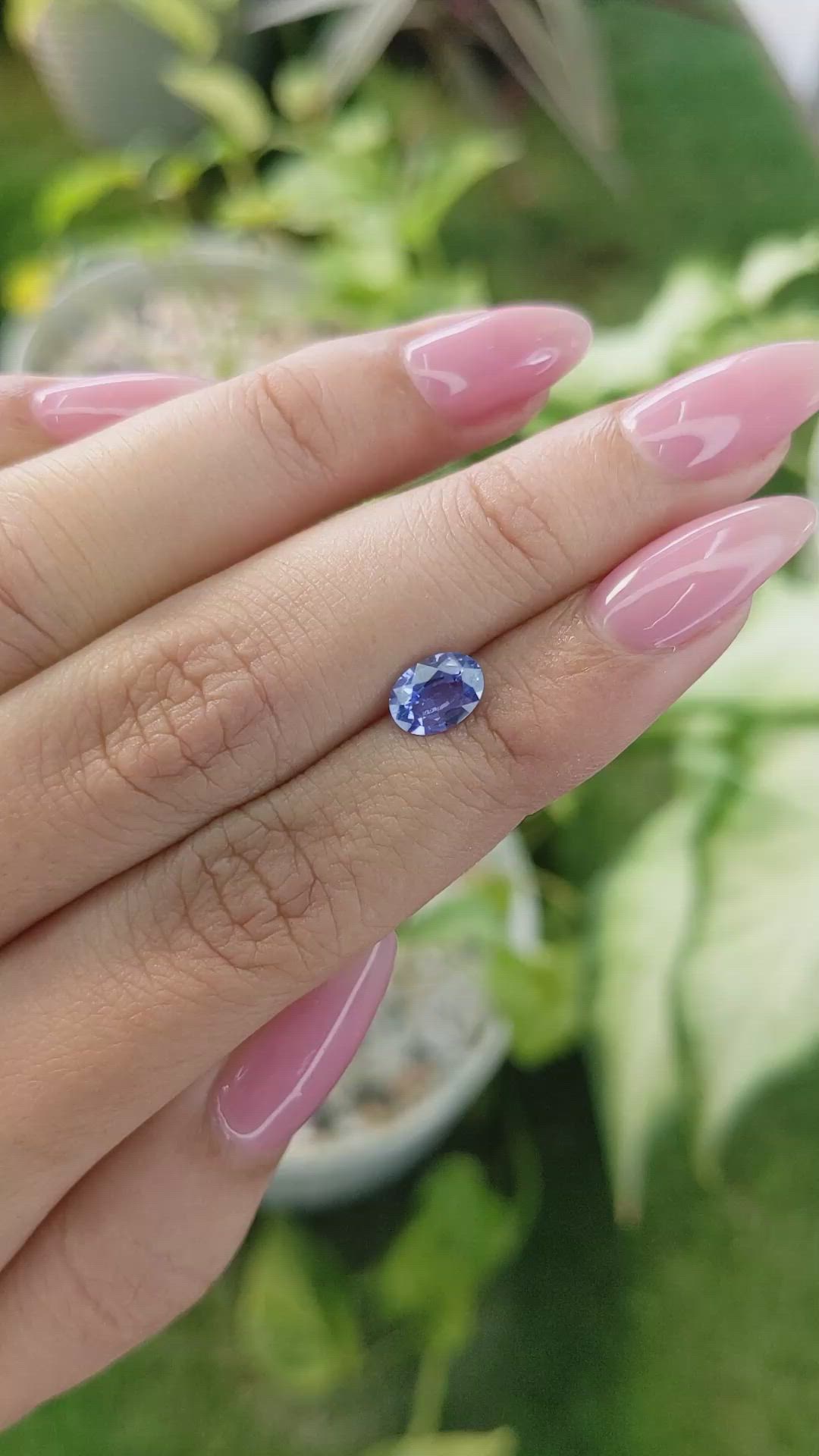 1.07 Ct. Blue Sapphire from Ceylon (Sri Lanka) Size Video