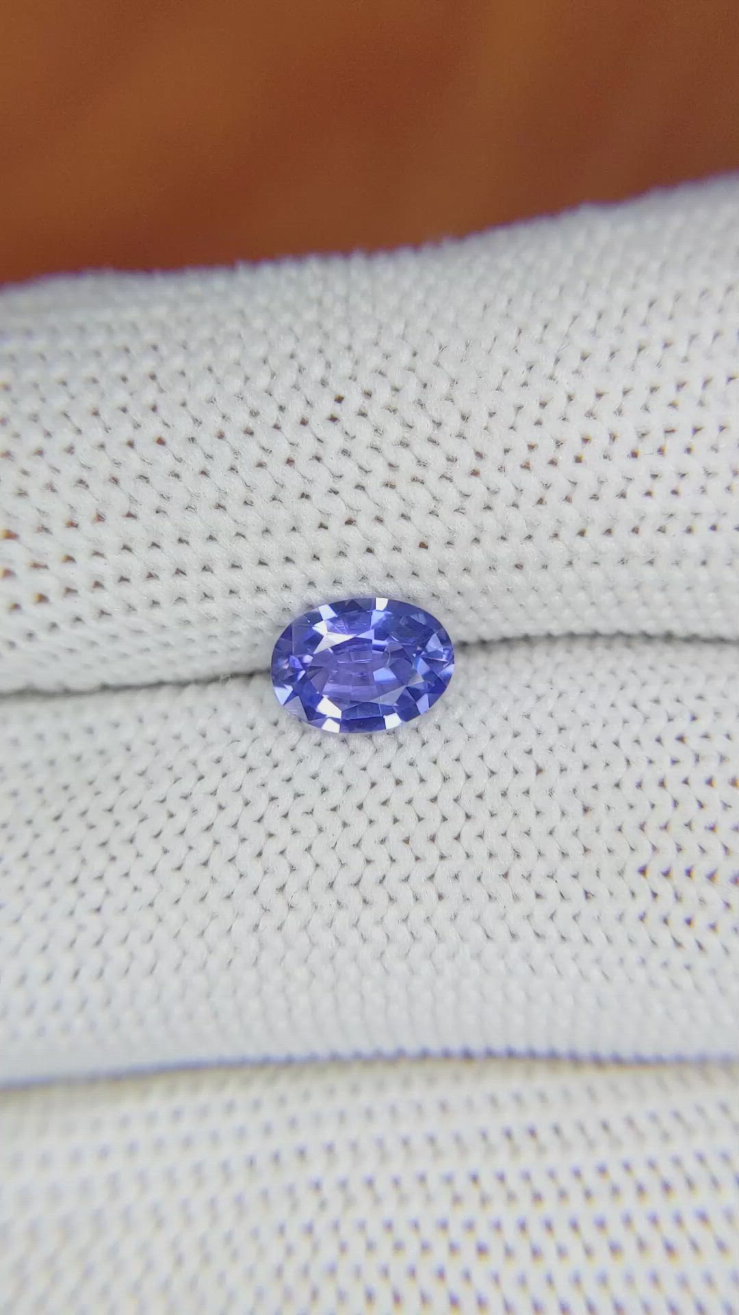 1.07 Ct. Blue Sapphire from Ceylon (Sri Lanka) Size Video