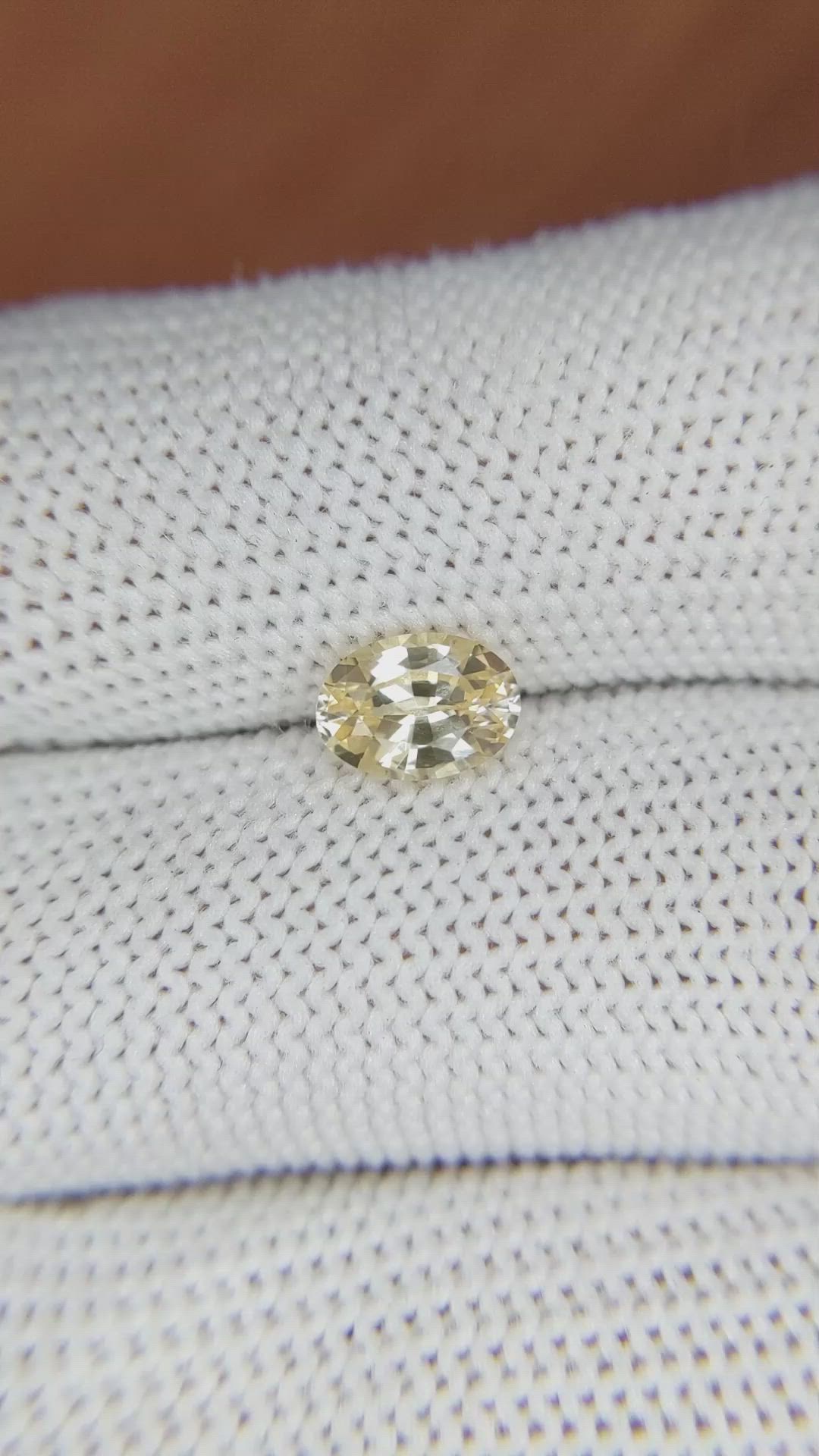 1.06 Ct. Yellow Sapphire from Ceylon (Sri Lanka) Size Video