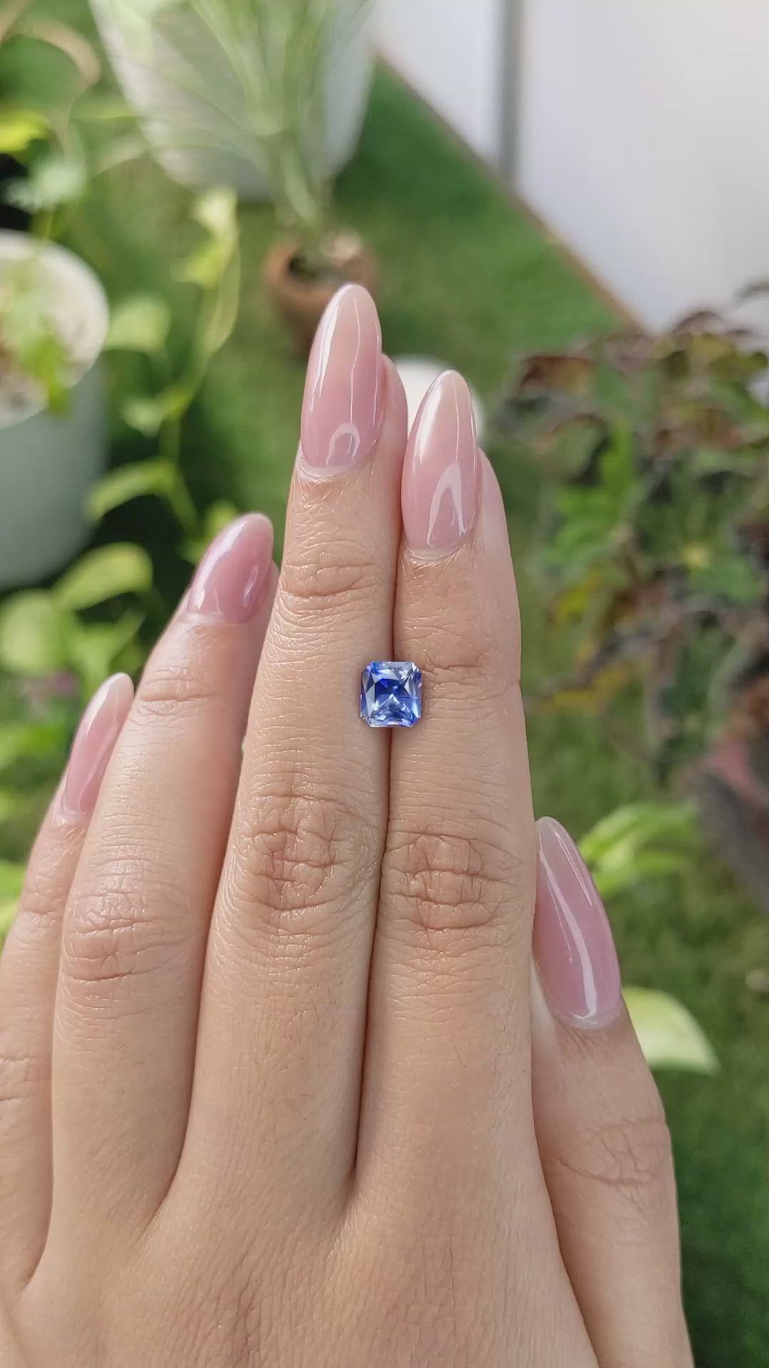 1.60 Ct. Blue Sapphire from Ceylon (Sri Lanka) Size Video