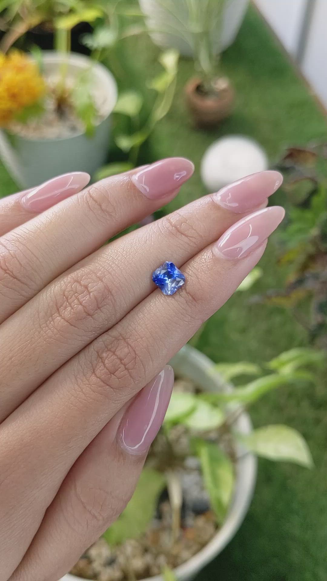 1.60 Ct. Blue Sapphire from Ceylon (Sri Lanka) Size Video