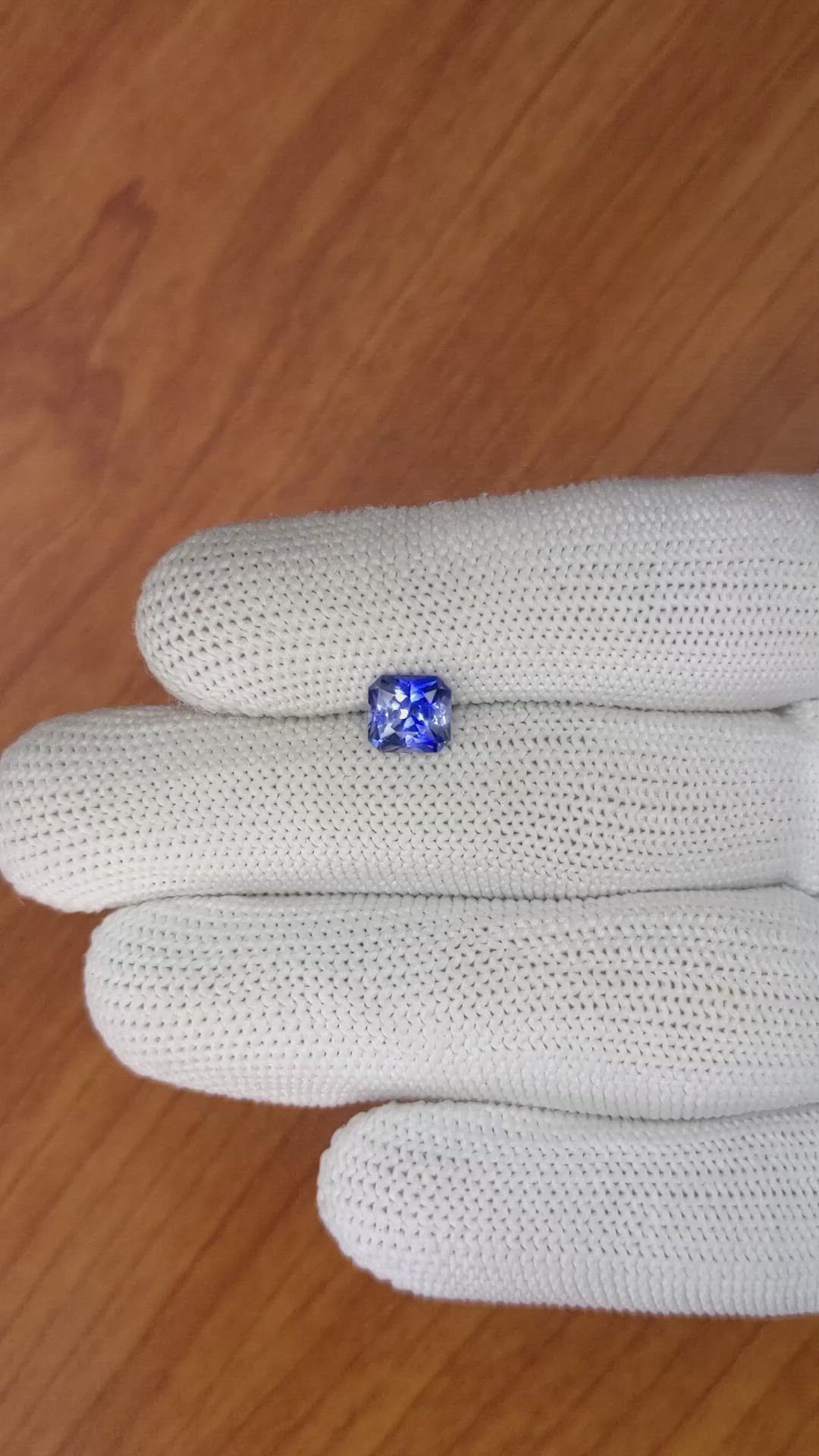 1.60 Ct. Blue Sapphire from Ceylon (Sri Lanka) Size Video