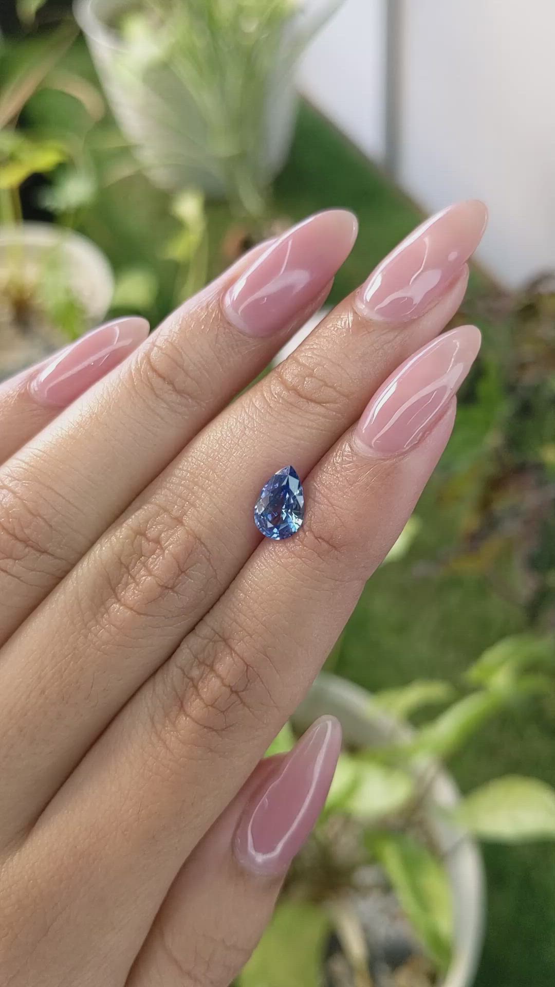 1.58 Ct. Blue Sapphire from Ceylon (Sri Lanka) Size Video