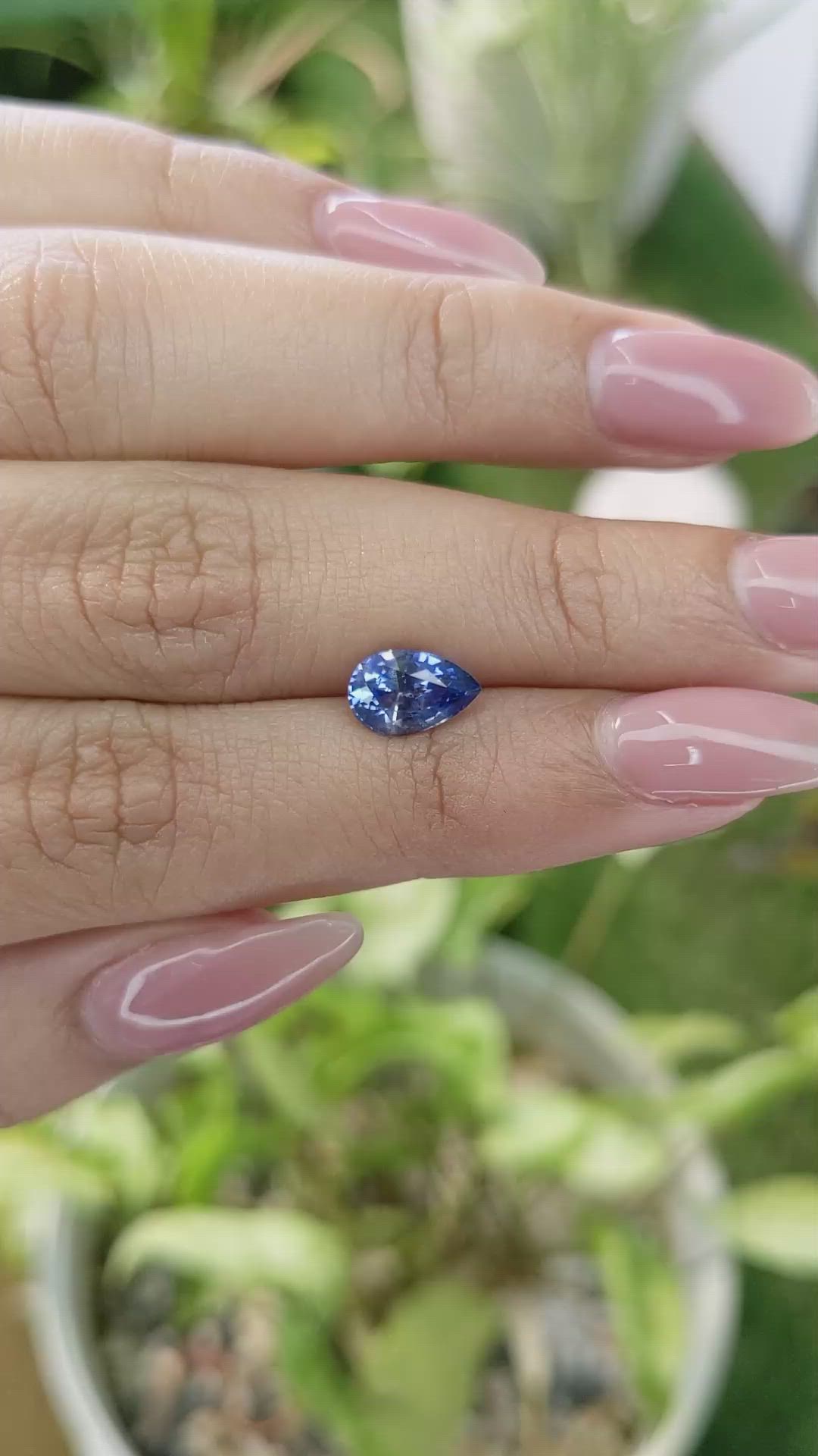 1.58 Ct. Blue Sapphire from Ceylon (Sri Lanka) Size Video