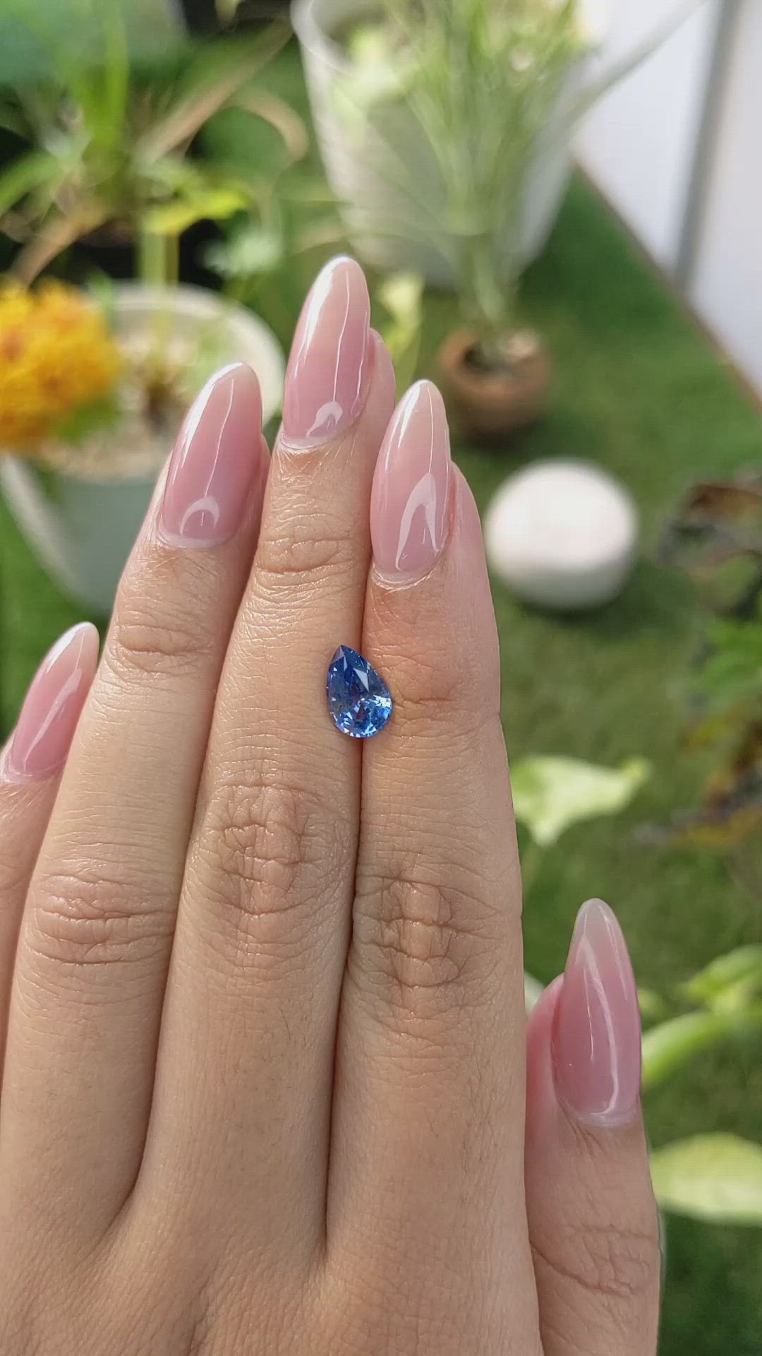 1.58 Ct. Blue Sapphire from Ceylon (Sri Lanka) Size Video