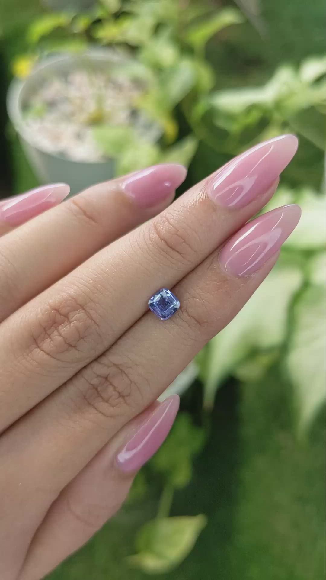 0.71 Ct. Blue Sapphire from Ceylon (Sri Lanka) Size Video