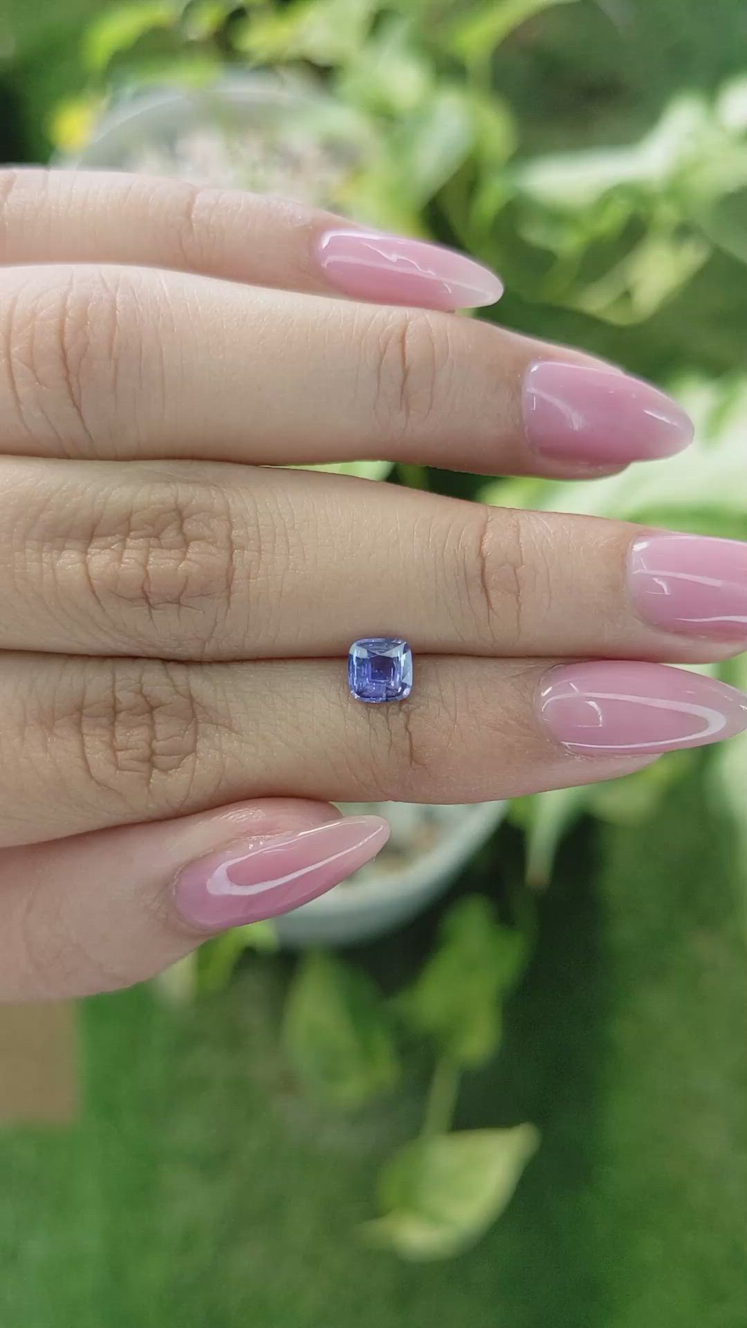 0.71 Ct. Blue Sapphire from Ceylon (Sri Lanka) Size Video