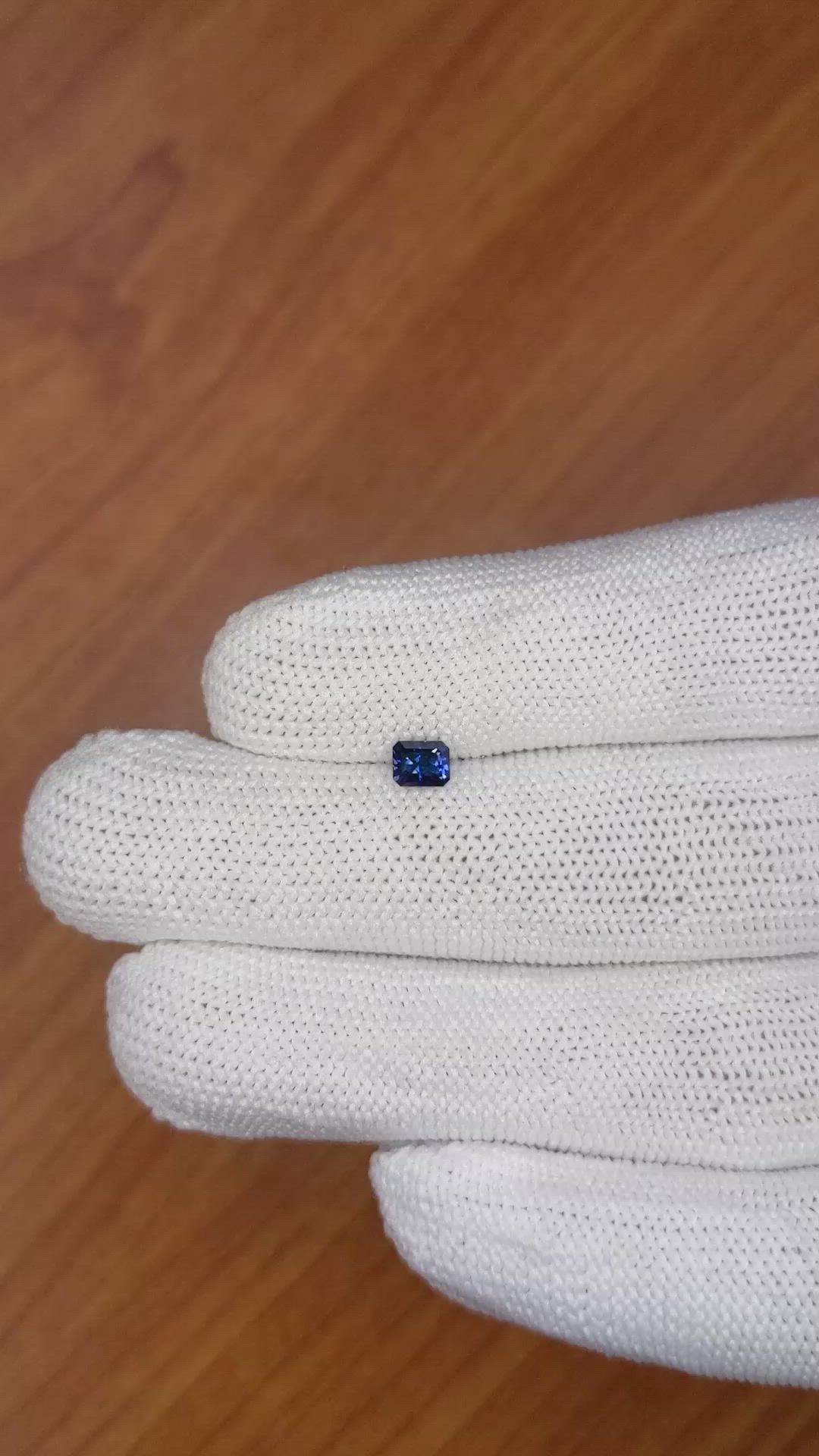 0.42 Ct. Blue Sapphire from Ceylon (Sri Lanka) Size Video