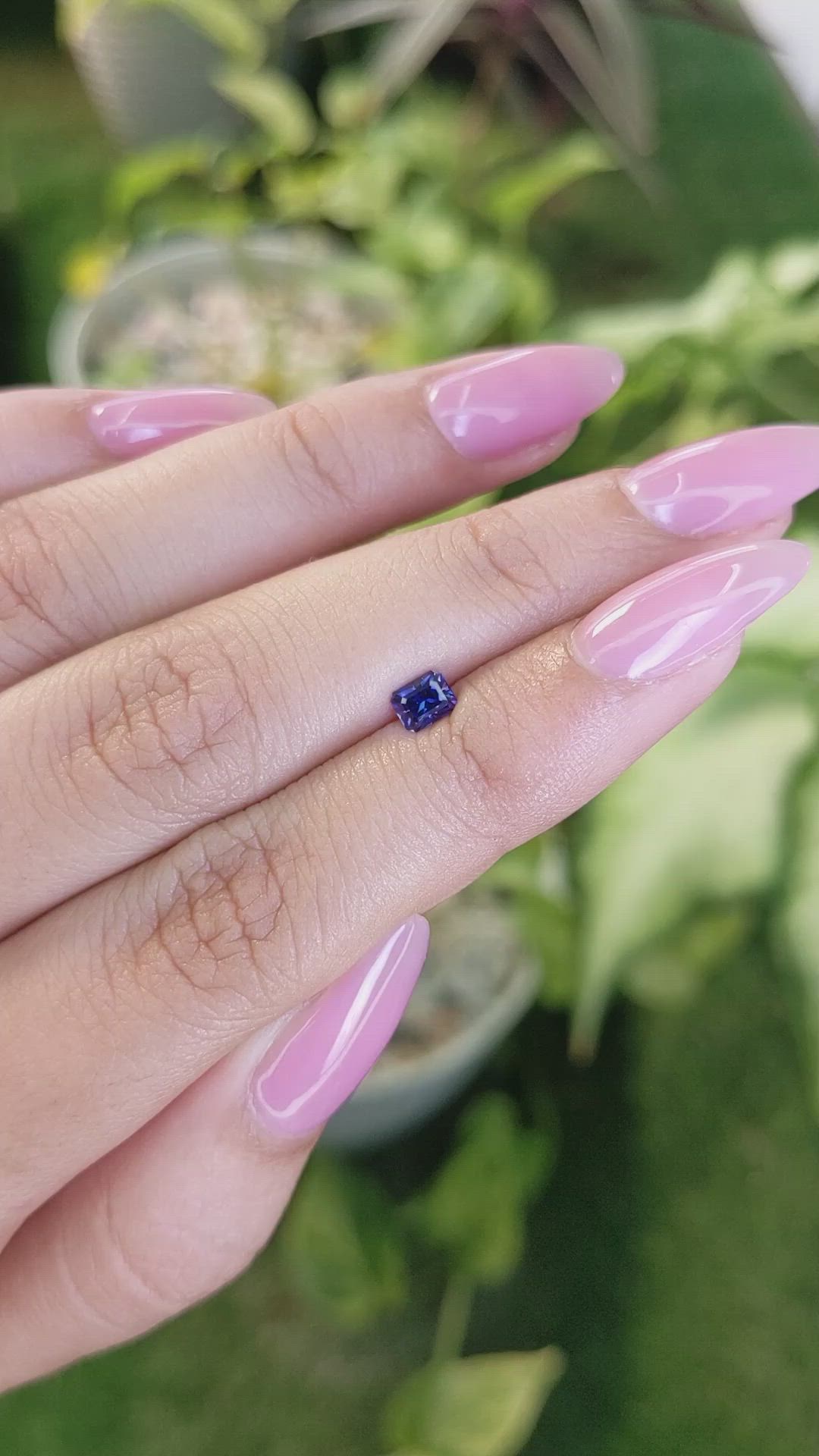 0.42 Ct. Blue Sapphire from Ceylon (Sri Lanka) Size Video