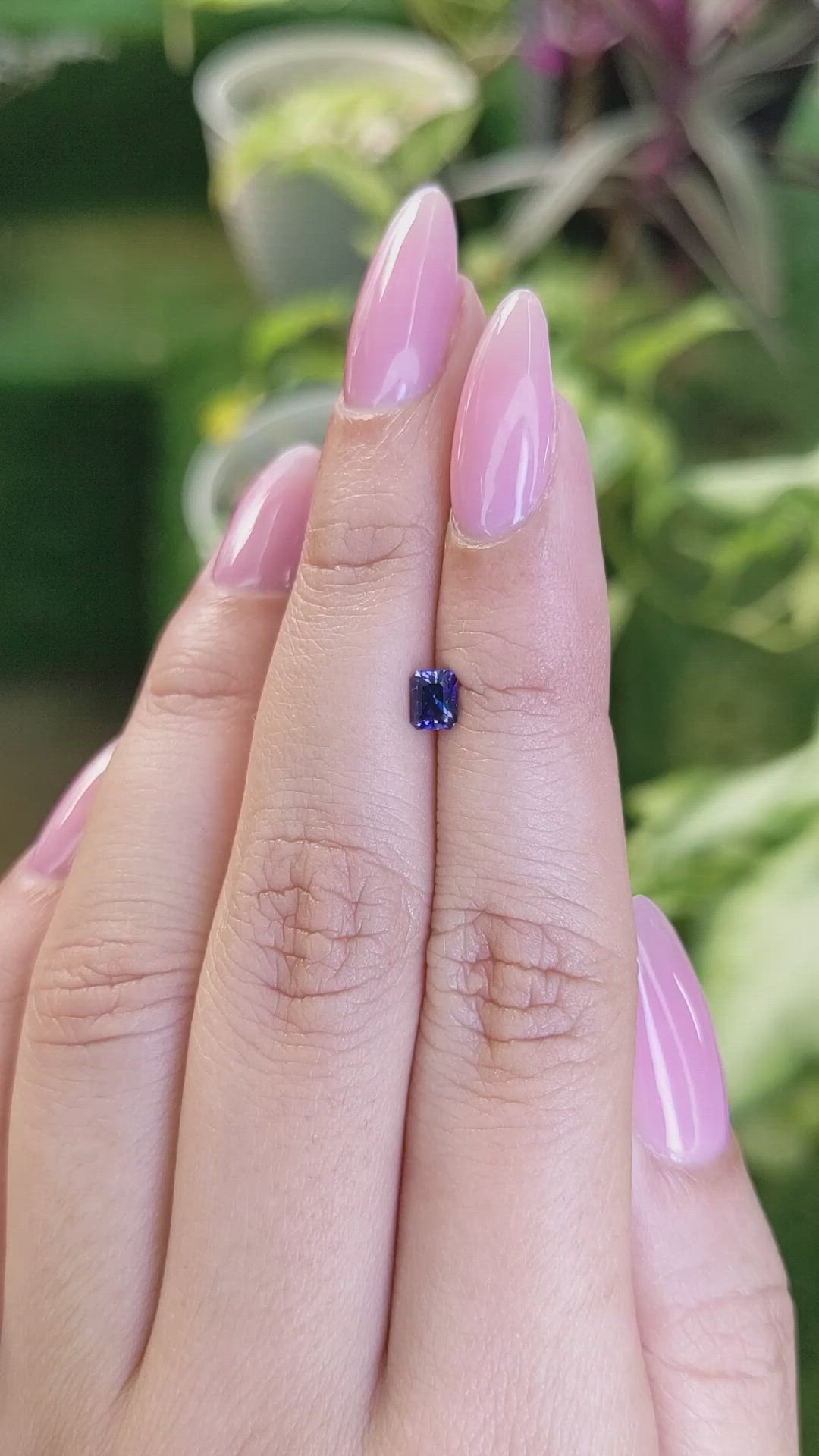0.42 Ct. Blue Sapphire from Ceylon (Sri Lanka) Size Video