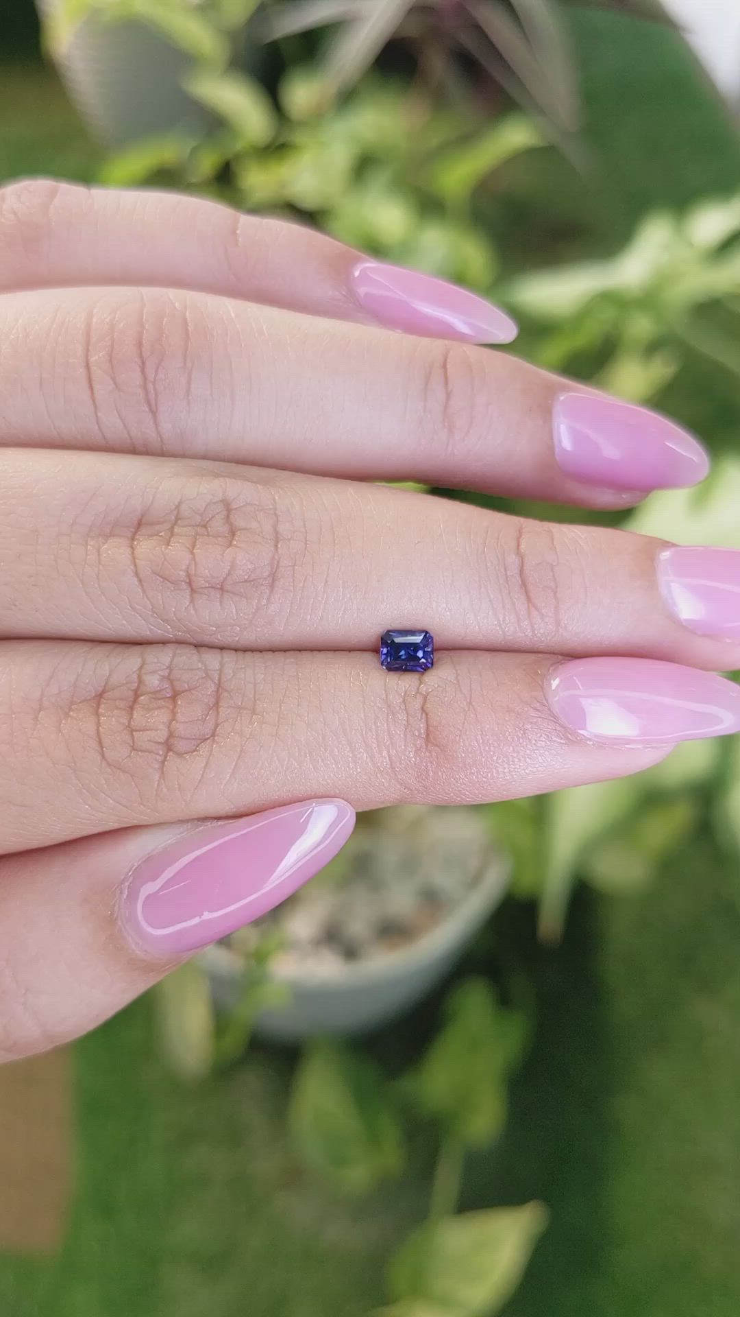 0.42 Ct. Blue Sapphire from Ceylon (Sri Lanka) Size Video