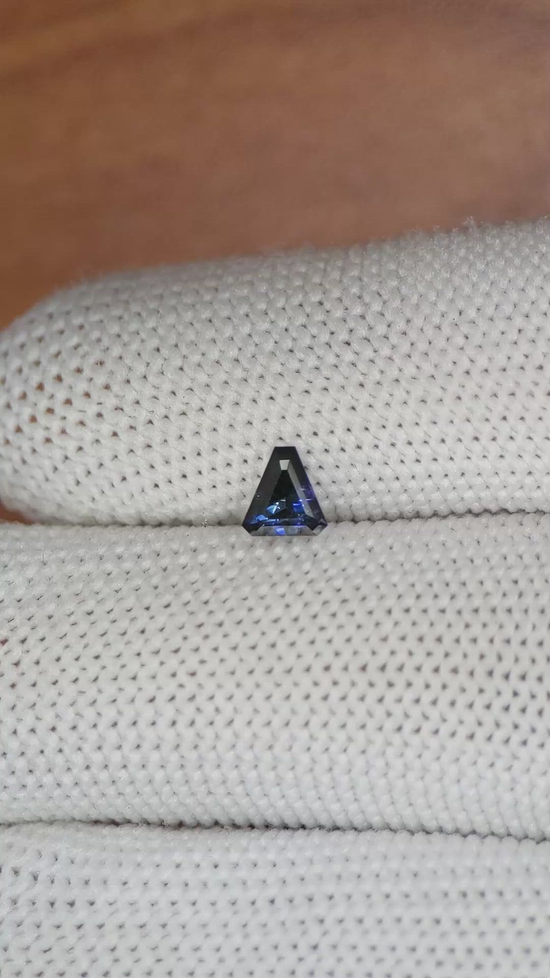 0.45 Ct. Blue Sapphire from Ceylon (Sri Lanka) Size Video