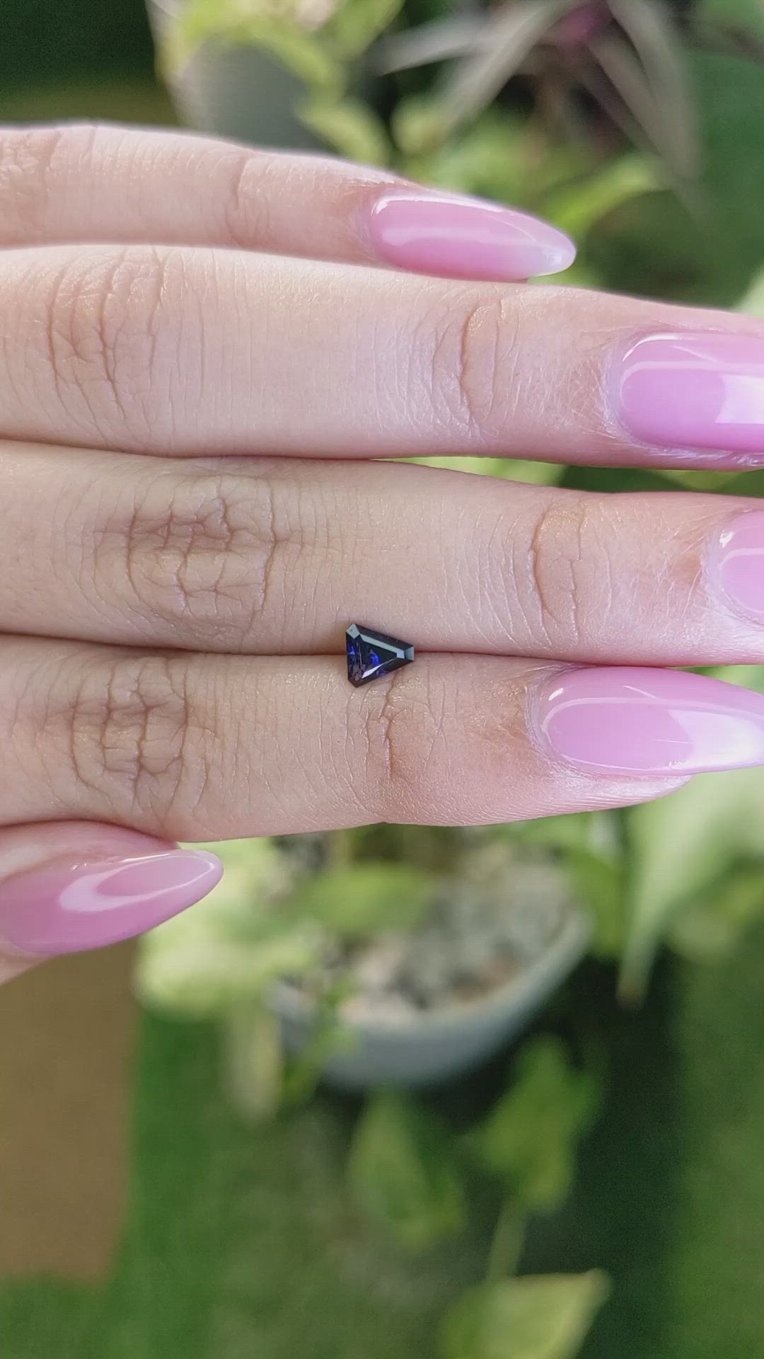 0.45 Ct. Blue Sapphire from Ceylon (Sri Lanka) Size Video