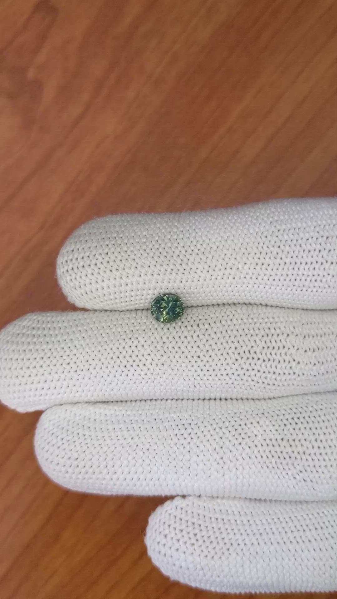 0.85 Ct. Bluish Green Sapphire from Ceylon (Sri Lanka) Size Video