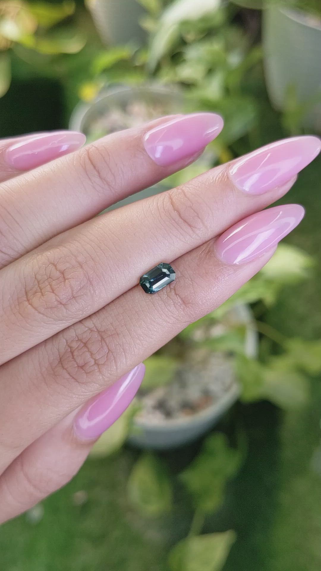 1.20 Ct. Bluish Green Sapphire from Ceylon (Sri Lanka) Size Video
