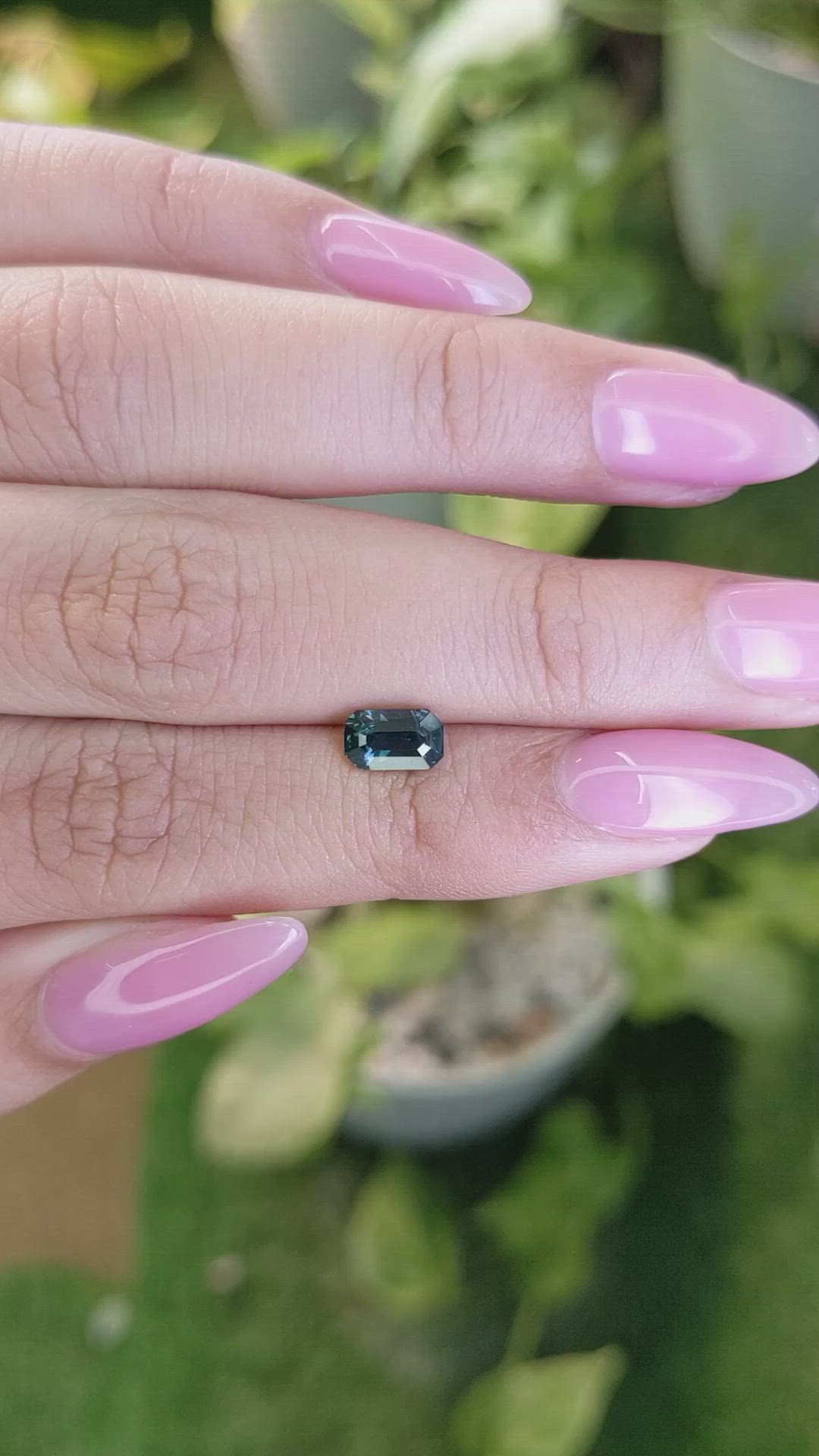 1.20 Ct. Bluish Green Sapphire from Ceylon (Sri Lanka) Size Video