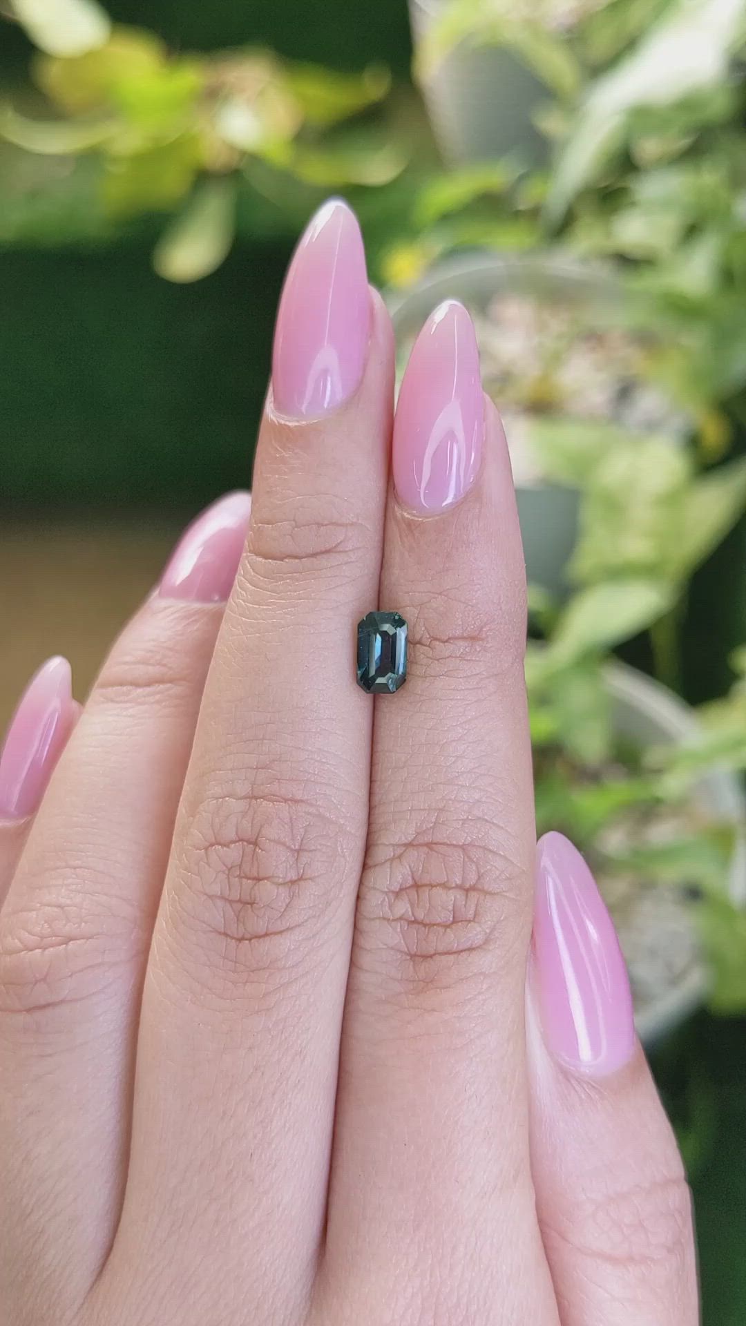 1.20 Ct. Bluish Green Sapphire from Ceylon (Sri Lanka) Size Video
