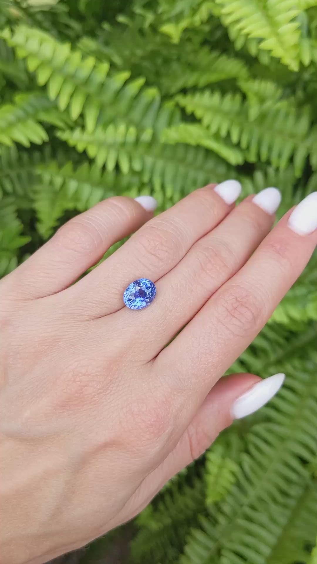 4.04 Ct. Blue Sapphire from Ceylon (Sri Lanka) Size Video