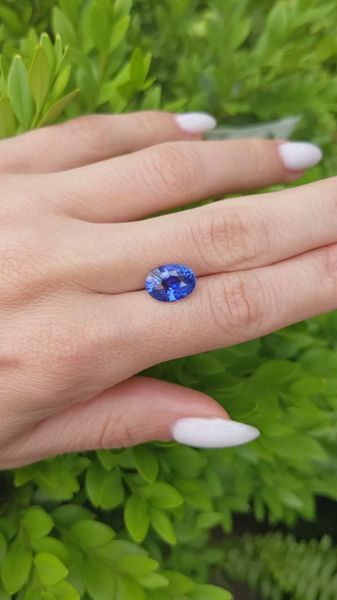 3.91 Ct. Blue Sapphire from Ceylon (Sri Lanka) Size Video