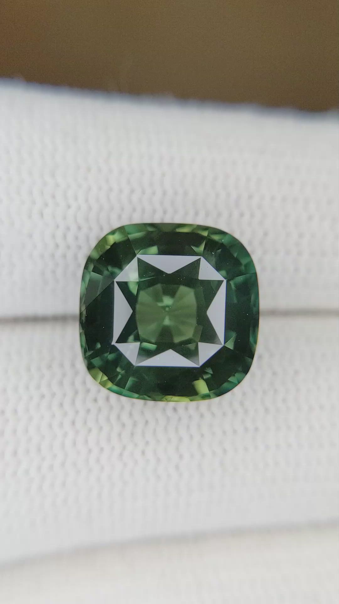 9.02 Ct. Green Sapphire from Madagascar Size Video