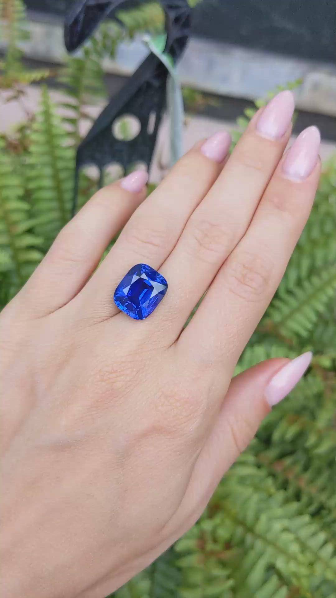 12.77 Ct. Blue Sapphire from Ceylon (Sri Lanka) Size Video