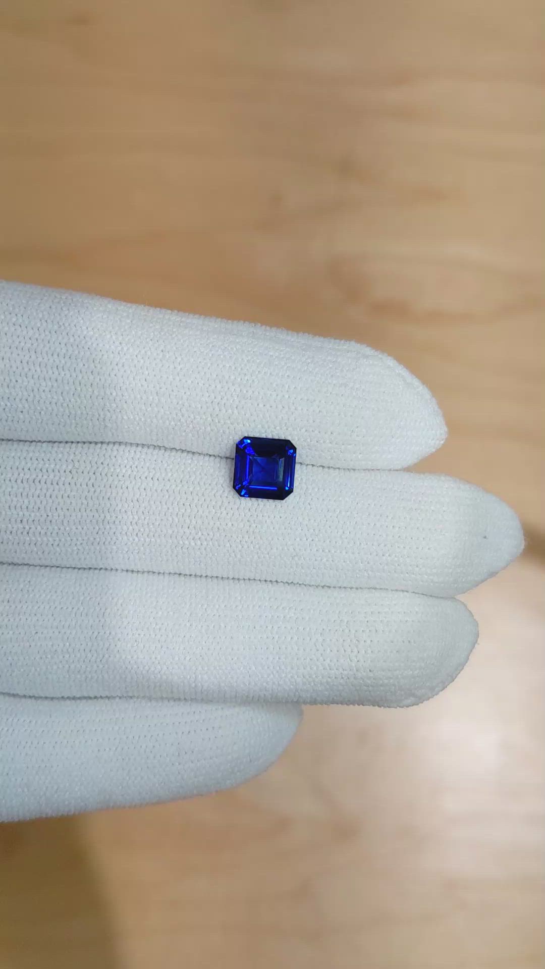 2.06 Ct. Blue Sapphire from Ceylon (Sri Lanka) Size Video