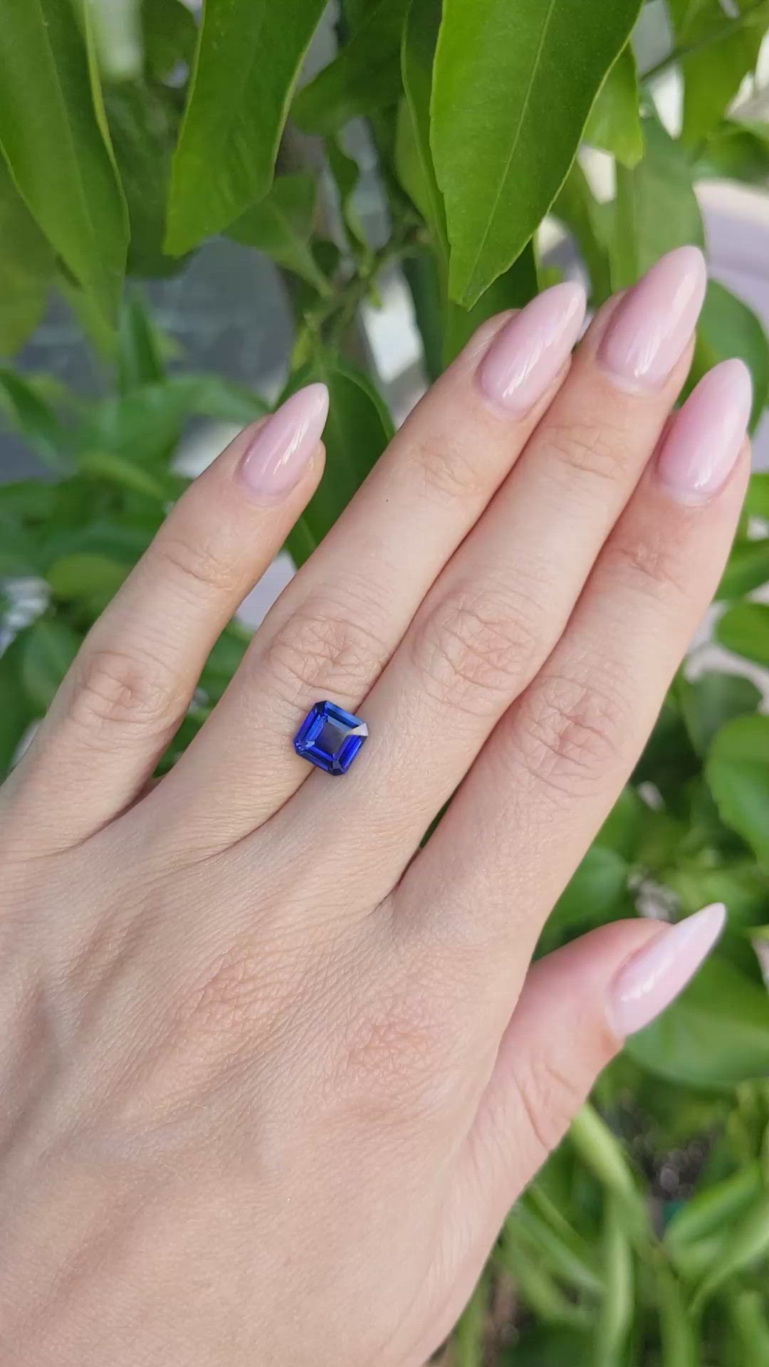 2.06 Ct. Blue Sapphire from Ceylon (Sri Lanka) Size Video