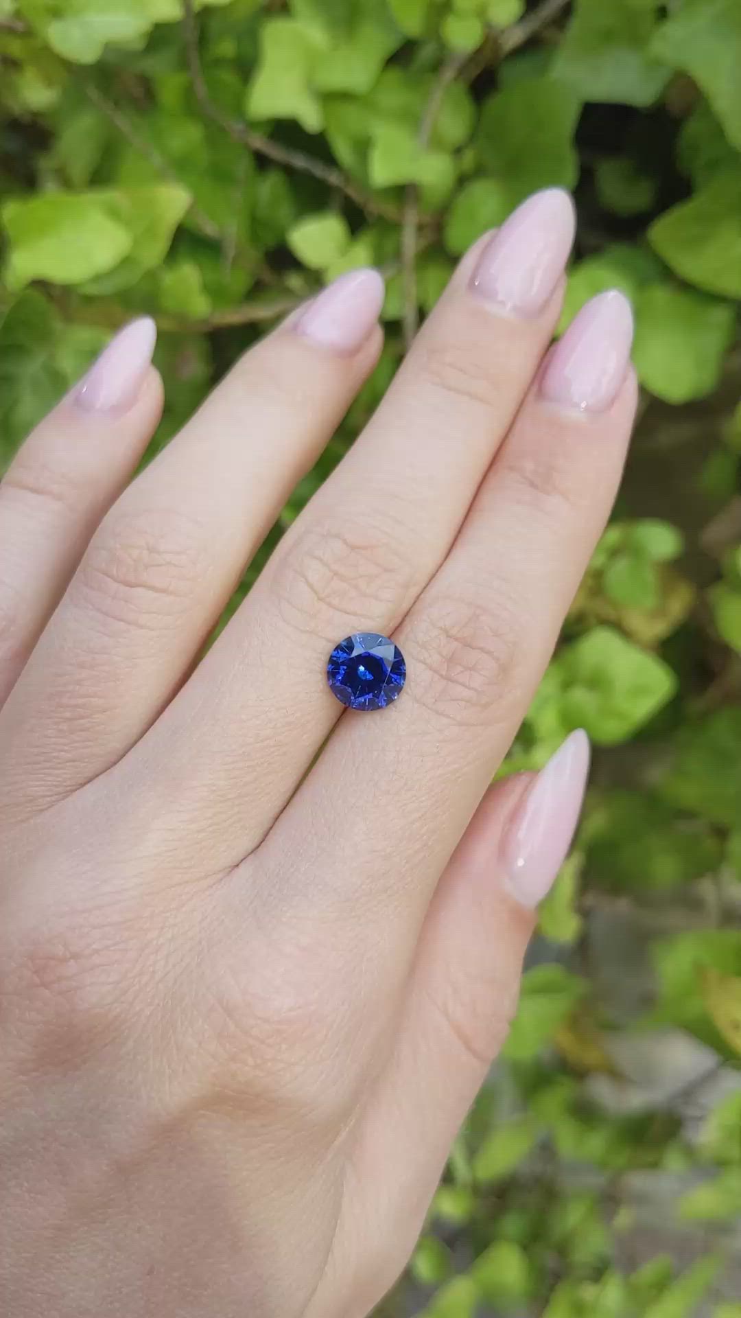 2.64 Ct. Blue Sapphire from Ceylon (Sri Lanka) Size Video