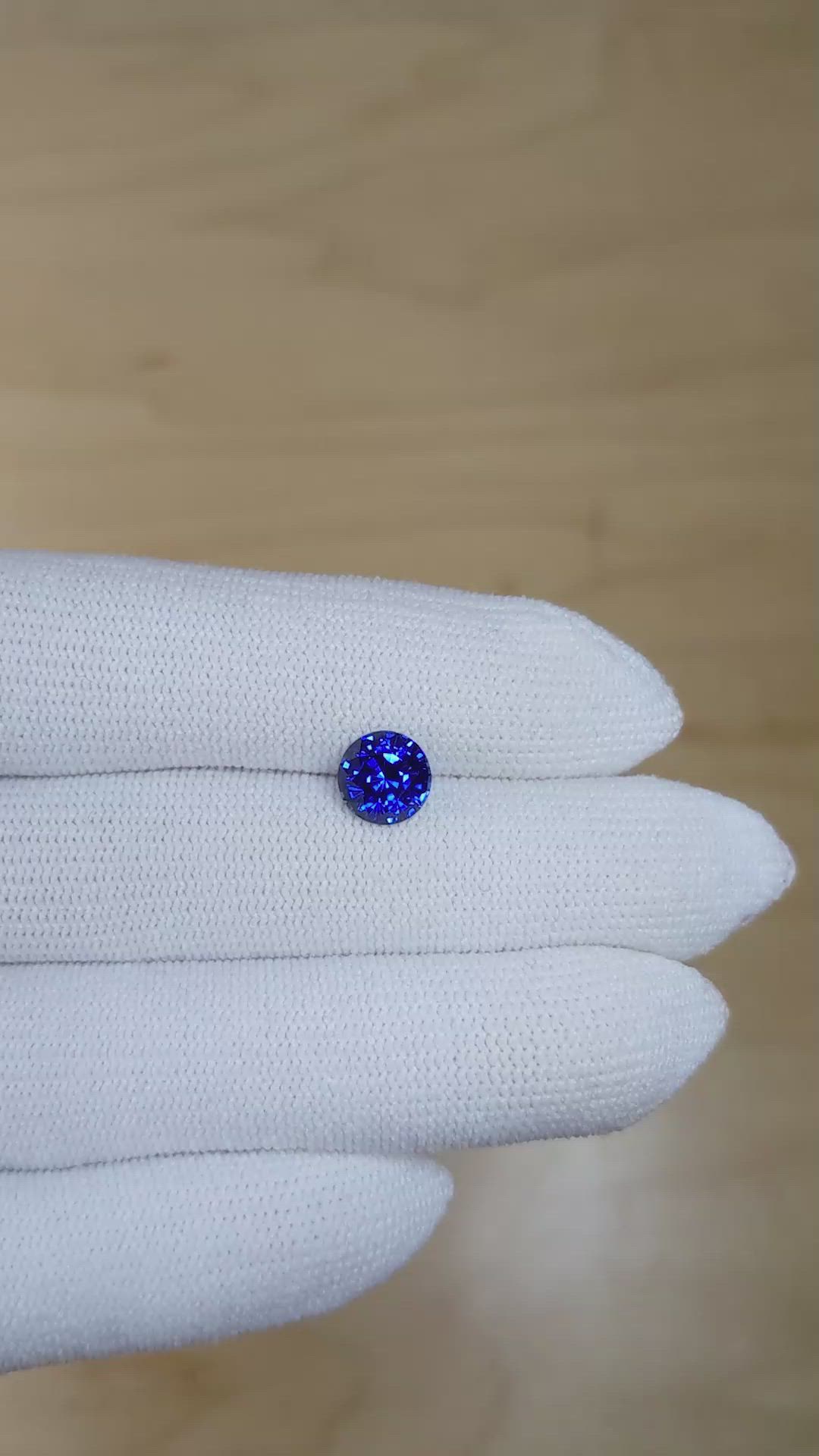 1.86 Ct. Blue Sapphire from Ceylon (Sri Lanka) Size Video