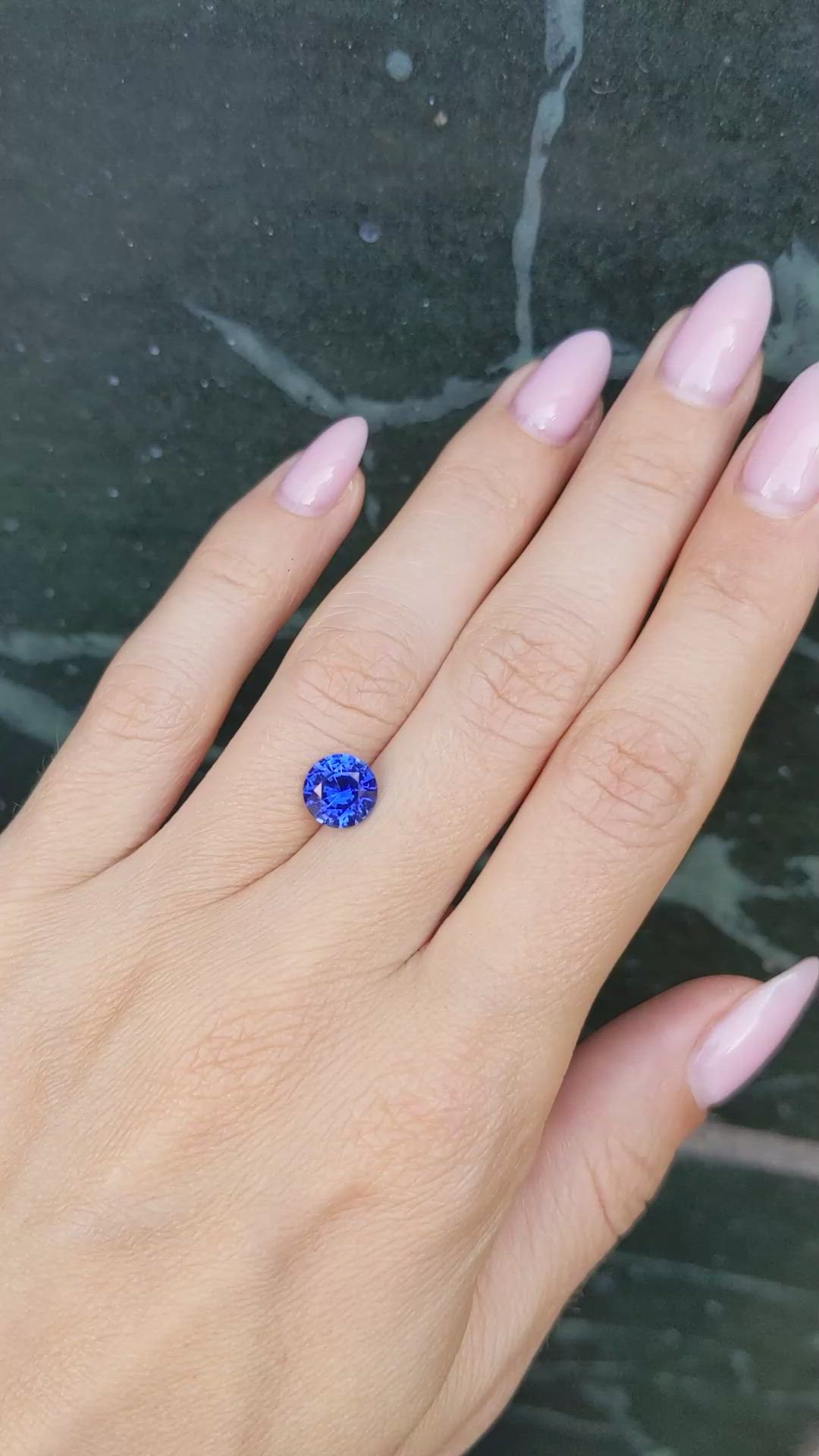 1.94 Ct. Blue Sapphire from Ceylon (Sri Lanka) Size Video