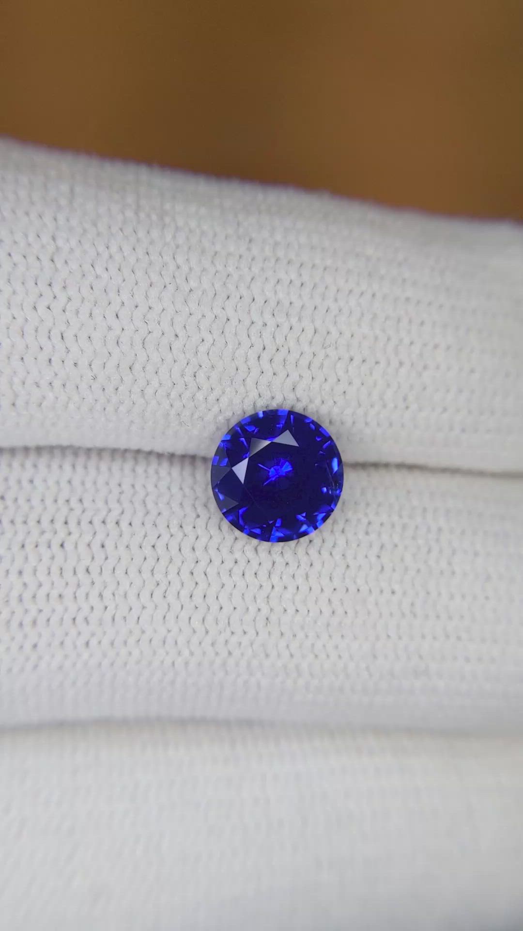 1.94 Ct. Blue Sapphire from Ceylon (Sri Lanka) Size Video