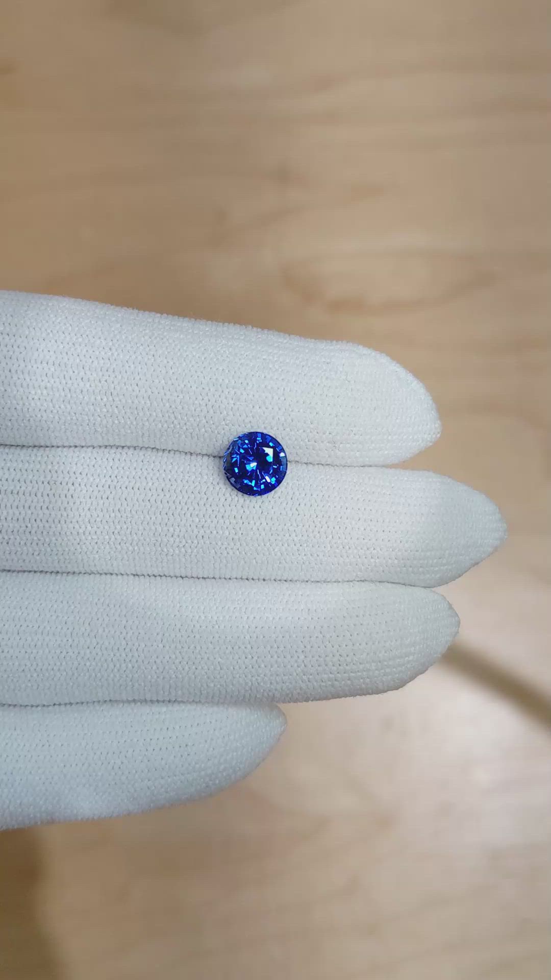 2.27 Ct. Blue Sapphire from Ceylon (Sri Lanka) Size Video