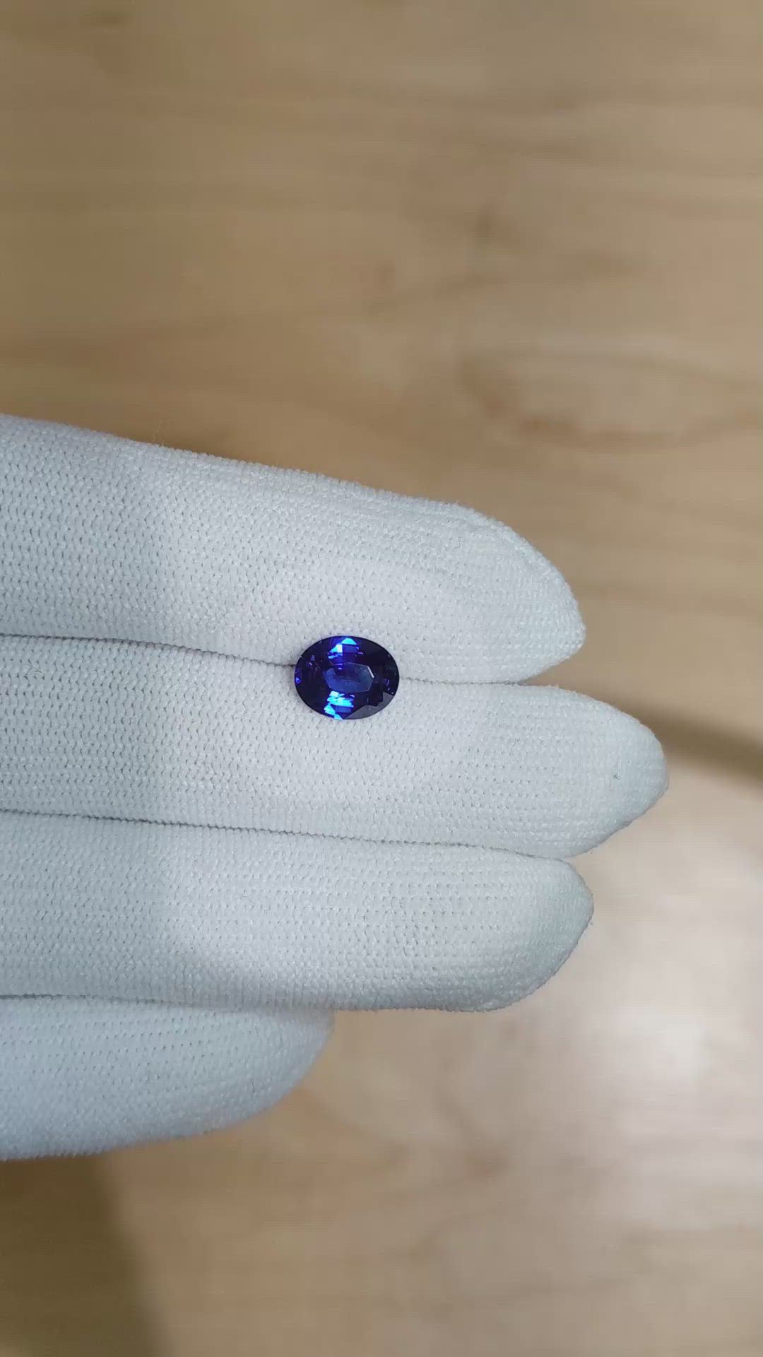 2.04 Ct. Blue Sapphire from Ceylon (Sri Lanka) Size Video