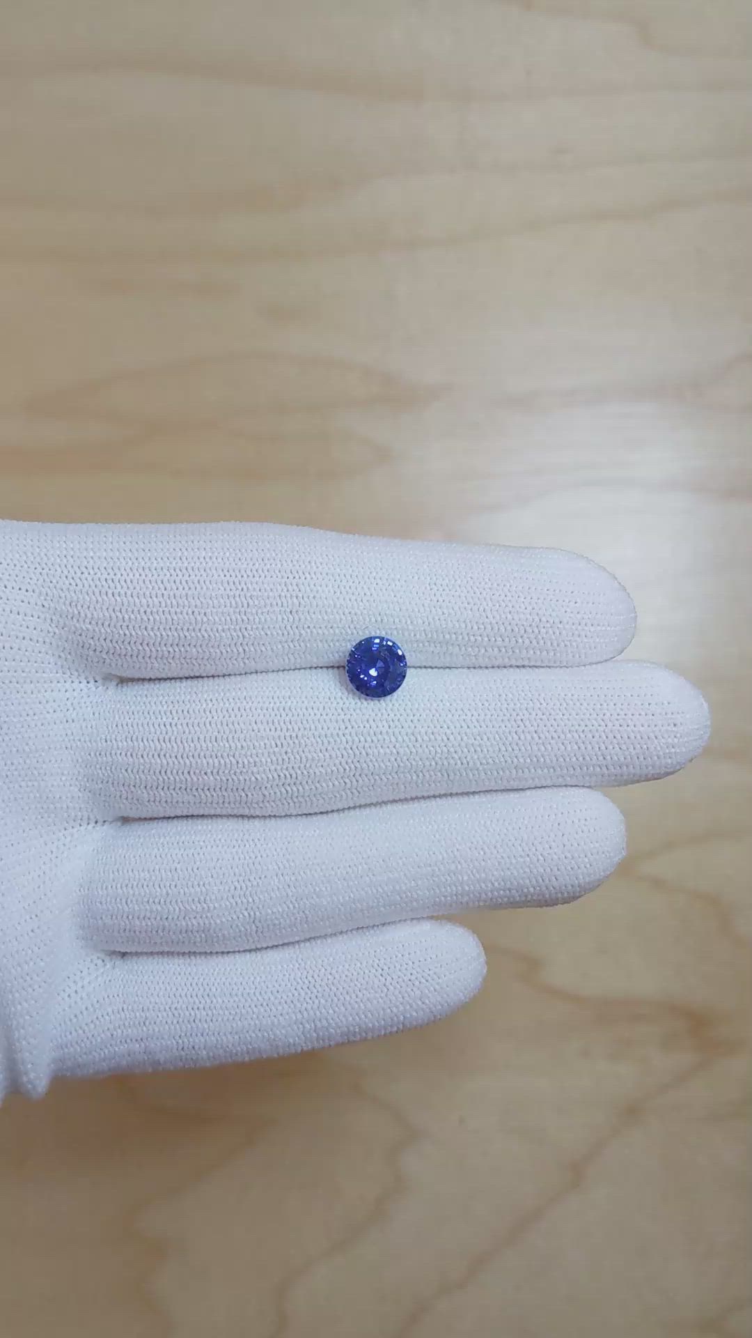 2.09 Ct. Blue Sapphire from Ceylon (Sri Lanka) Size Video
