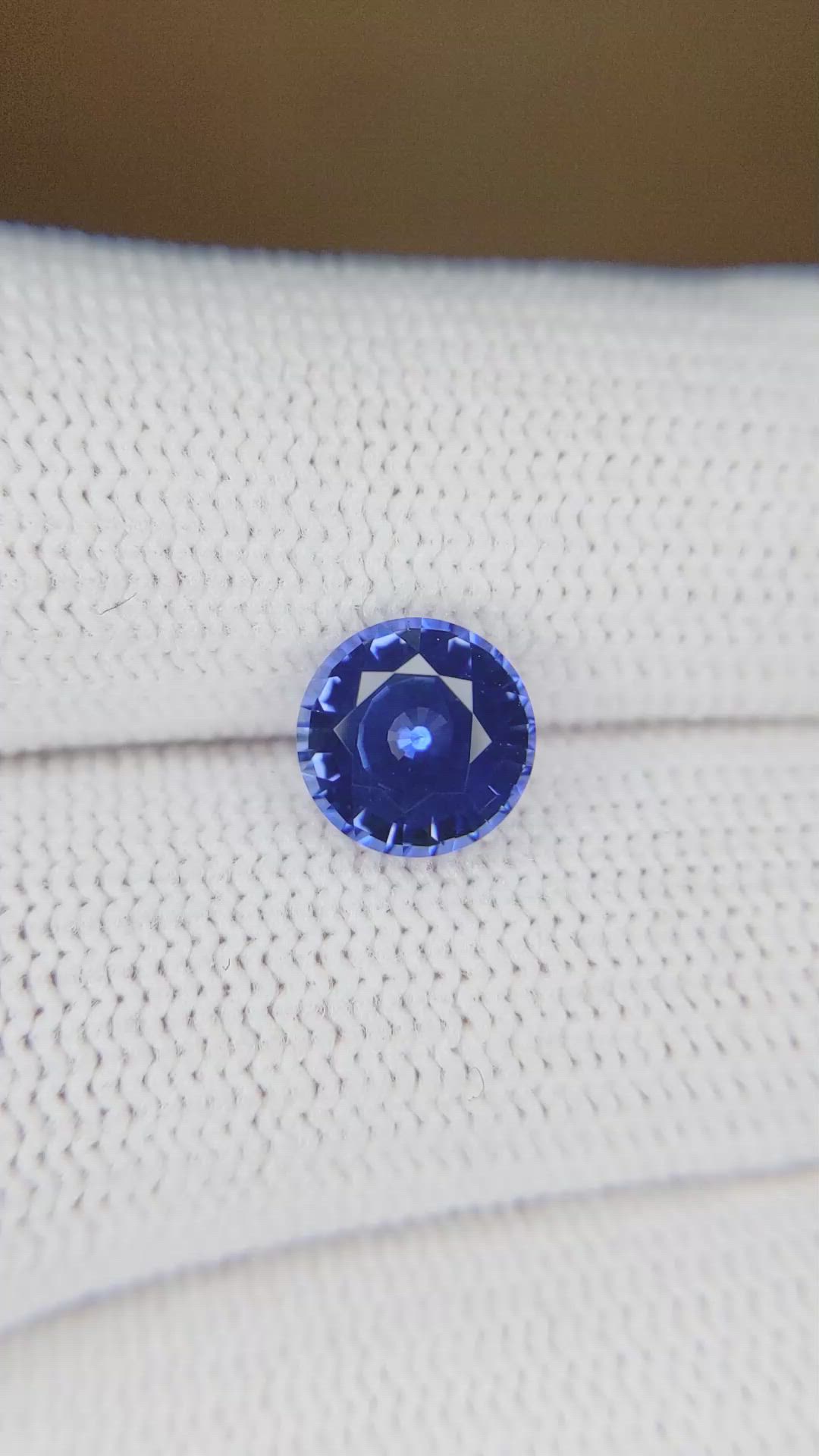 2.09 Ct. Blue Sapphire from Ceylon (Sri Lanka) Size Video