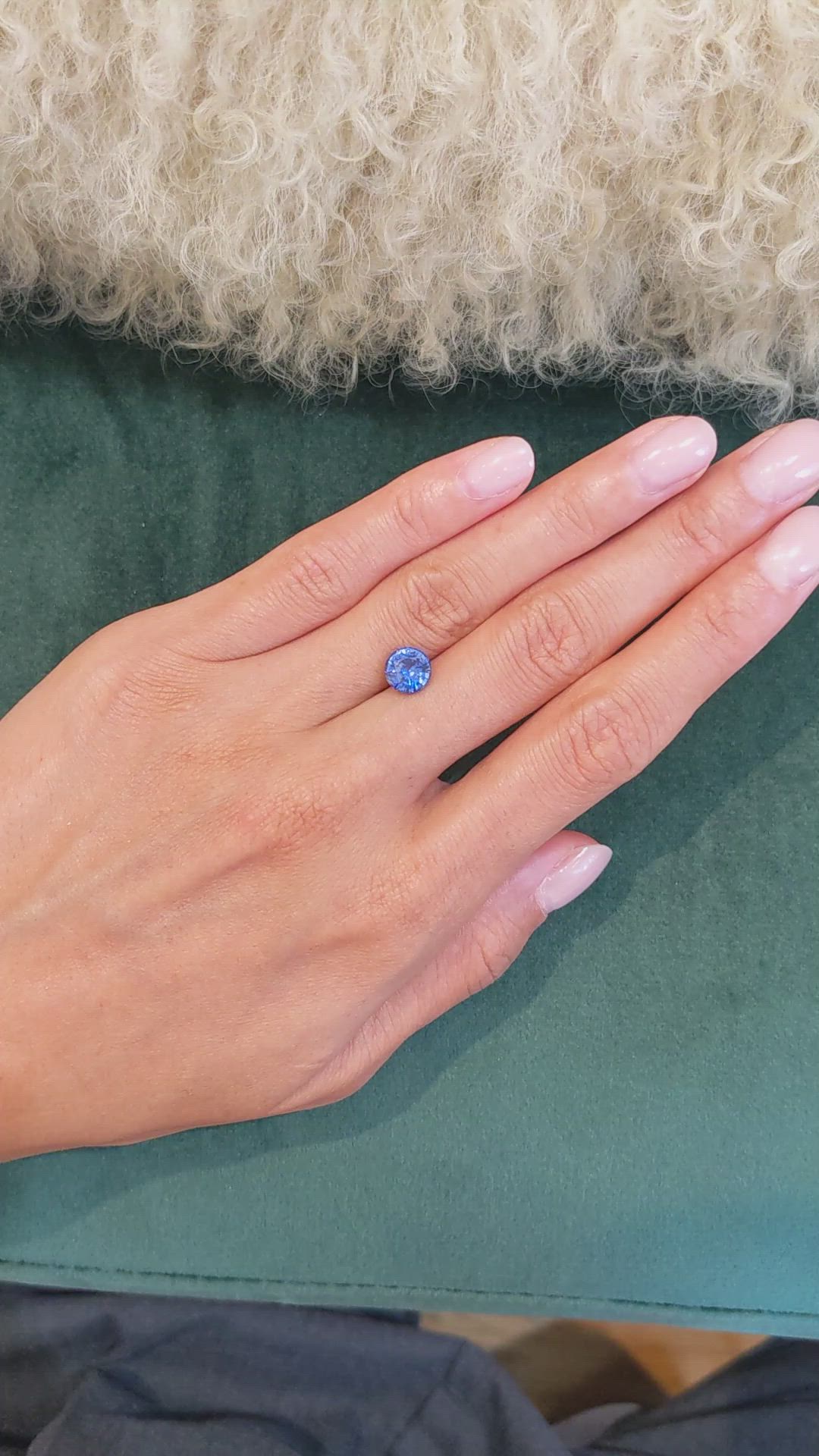 2.09 Ct. Blue Sapphire from Ceylon (Sri Lanka) Size Video