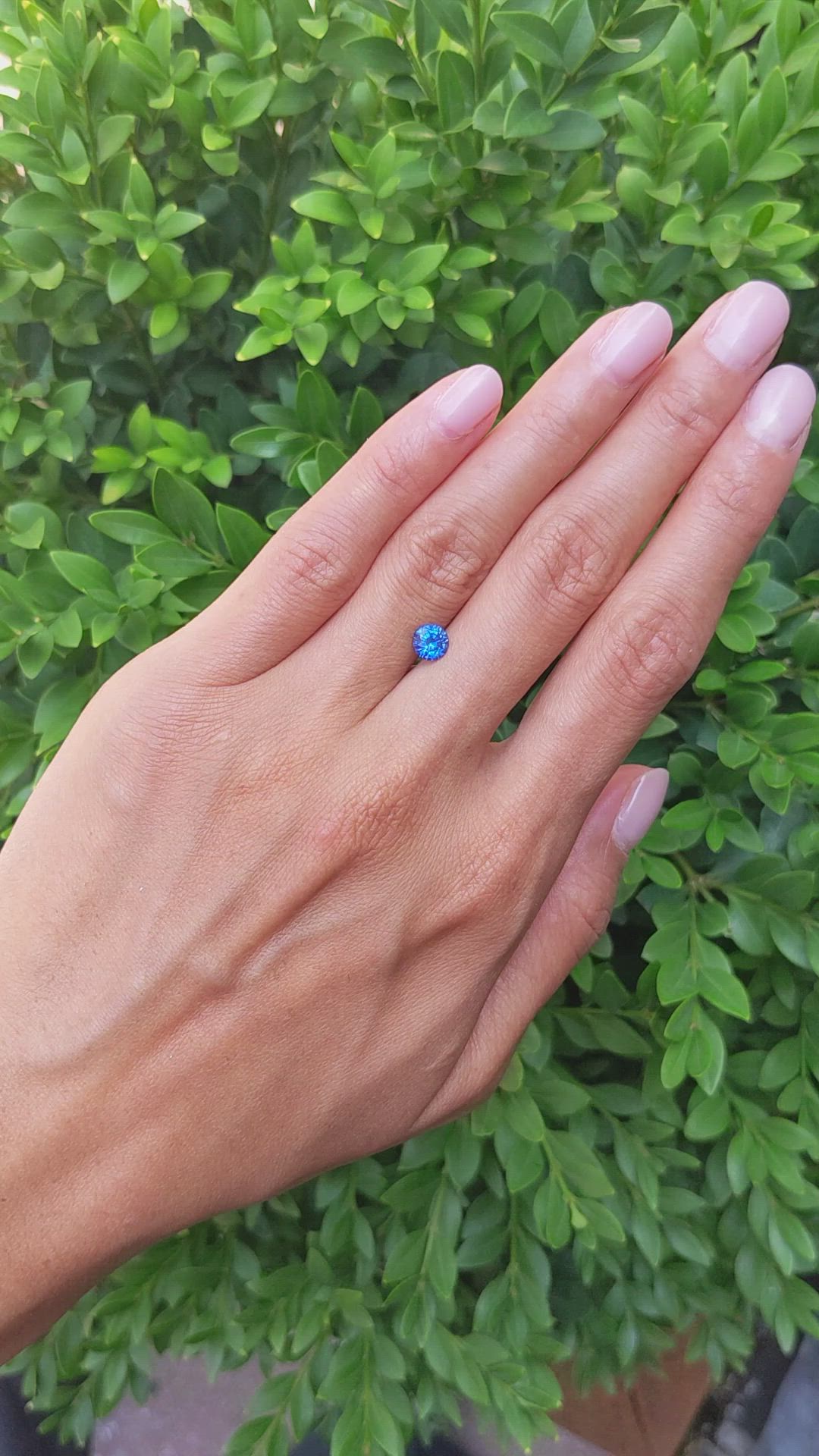 0.88 Ct. Blue Sapphire from Ceylon (Sri Lanka) Size Video
