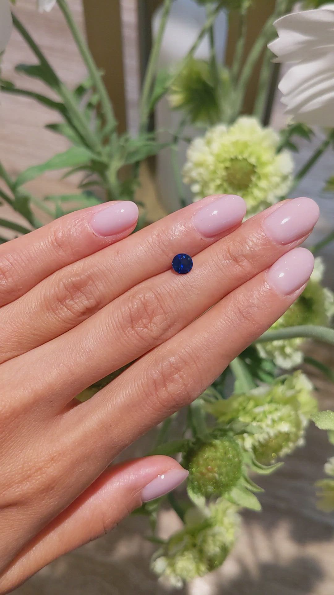 0.77 Ct. Blue Sapphire from Ceylon (Sri Lanka) Size Video