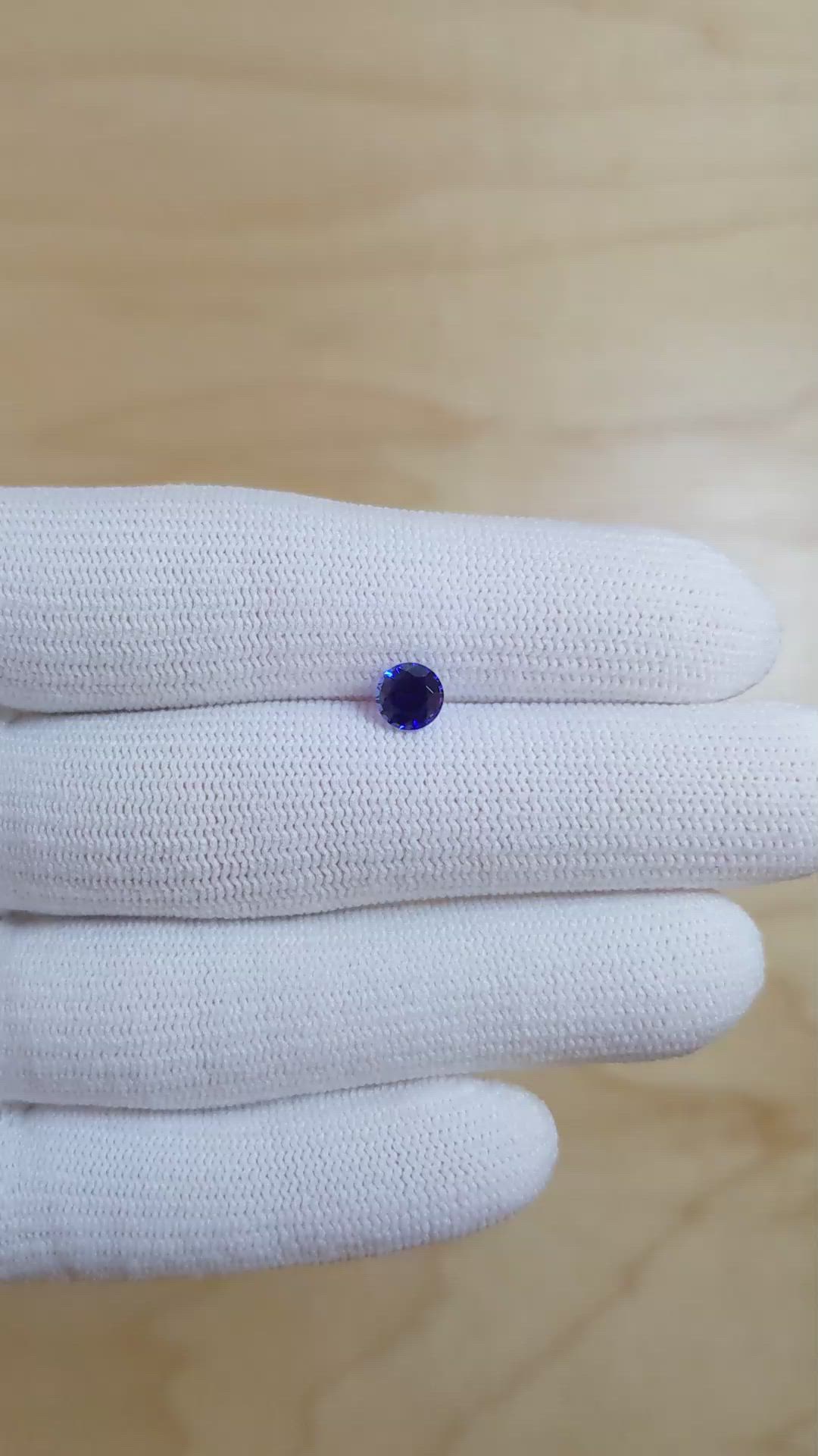 0.87 Ct. Blue Sapphire from Ceylon (Sri Lanka) Size Video