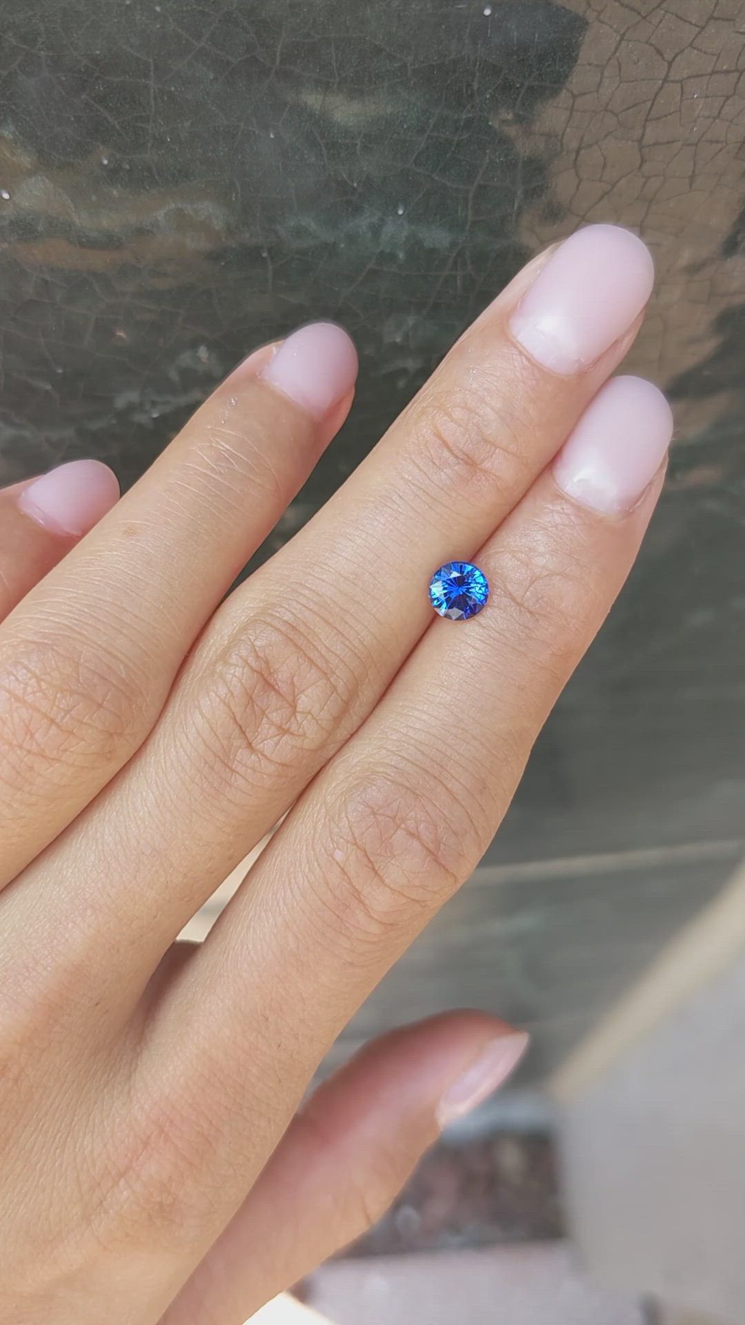 0.87 Ct. Blue Sapphire from Ceylon (Sri Lanka) Size Video